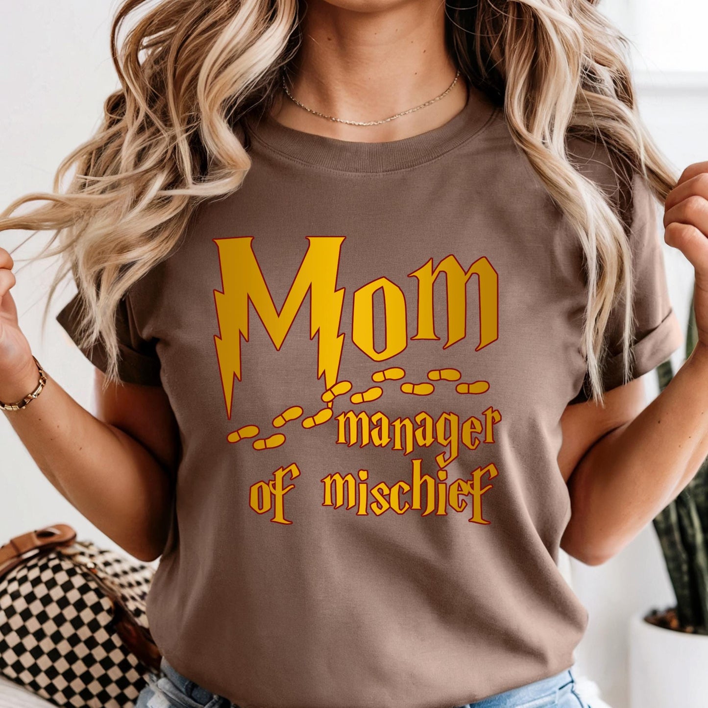 Manager of Mischief Comfort Colors® Funny Mom Shirt, Wizard Mom Tee Mothers Day Gift