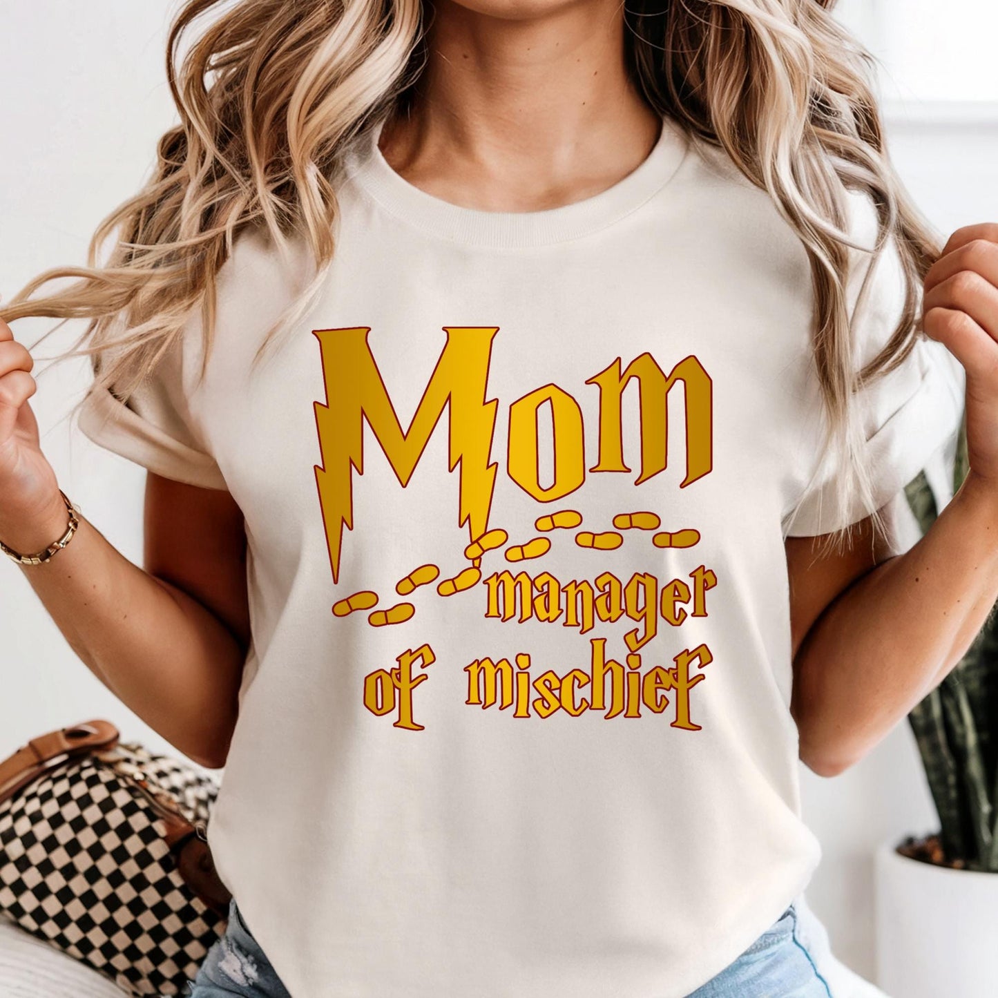 Manager of Mischief Comfort Colors® Funny Mom Shirt, Wizard Mom Tee Mothers Day Gift