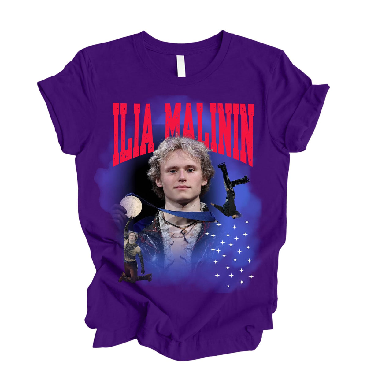 Ilia Malinin Figure Skating Graphic Tee, Ice Skating Fan Apparel