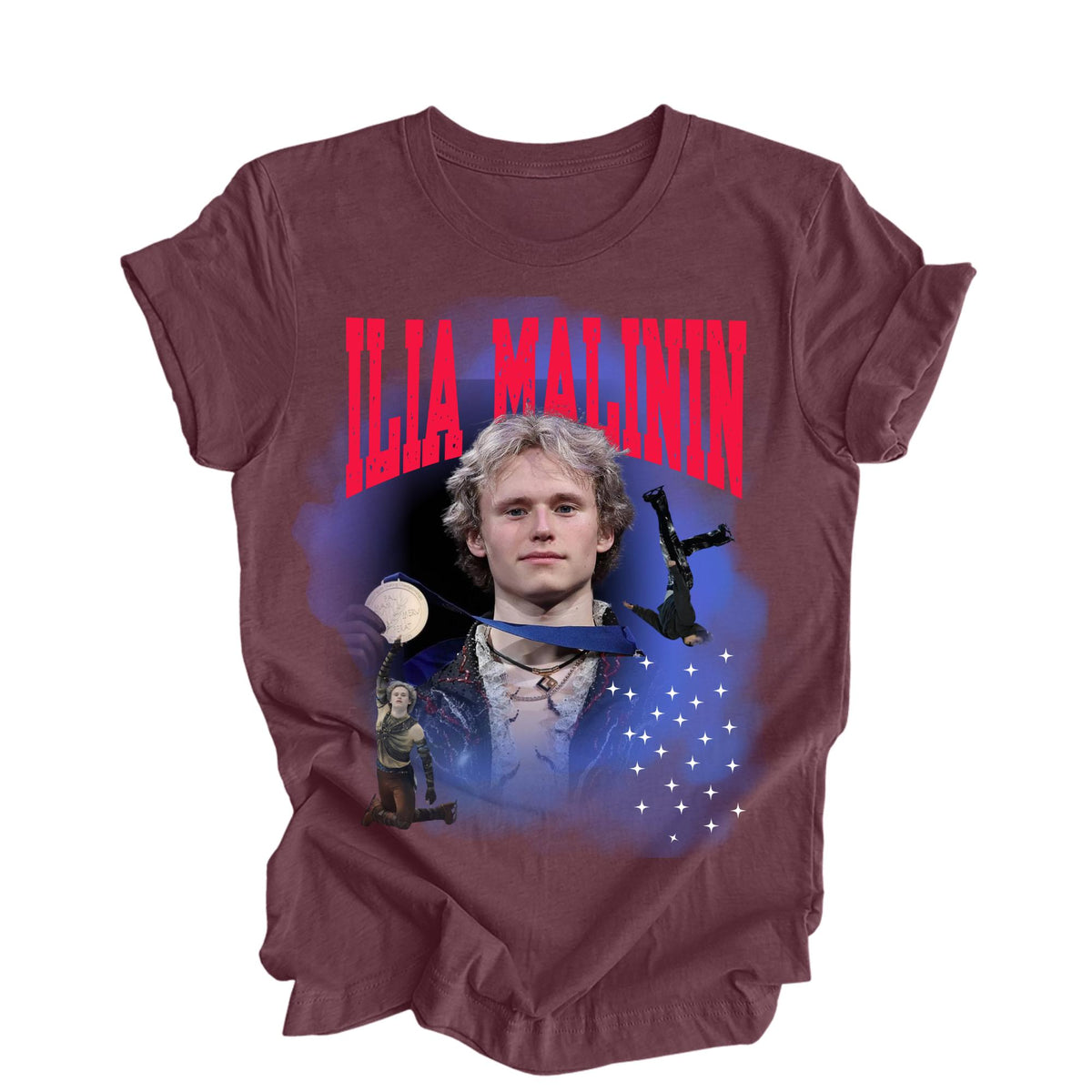Ilia Malinin Figure Skating Graphic Tee, Ice Skating Fan Apparel
