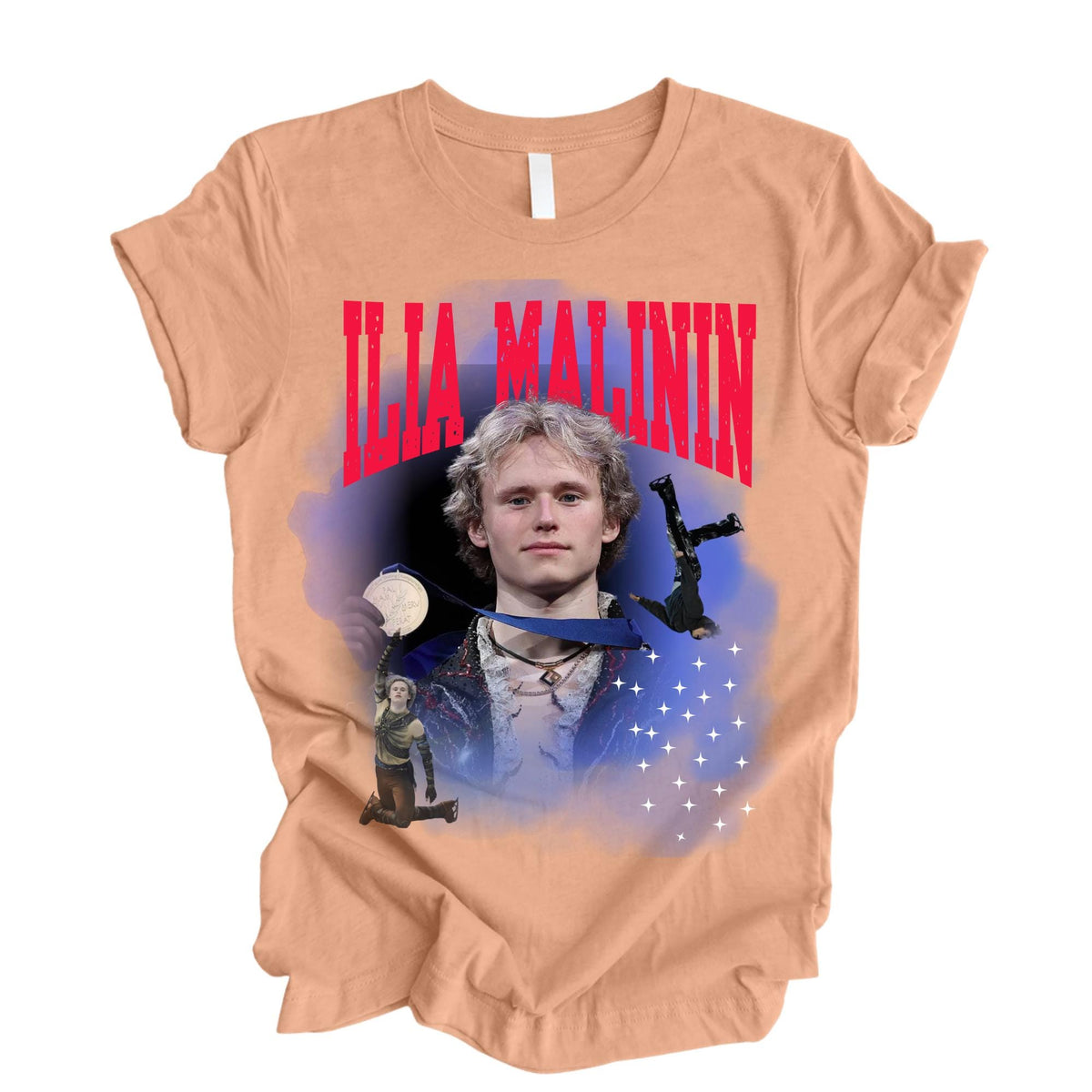 Ilia Malinin Figure Skating Graphic Tee, Ice Skating Fan Apparel
