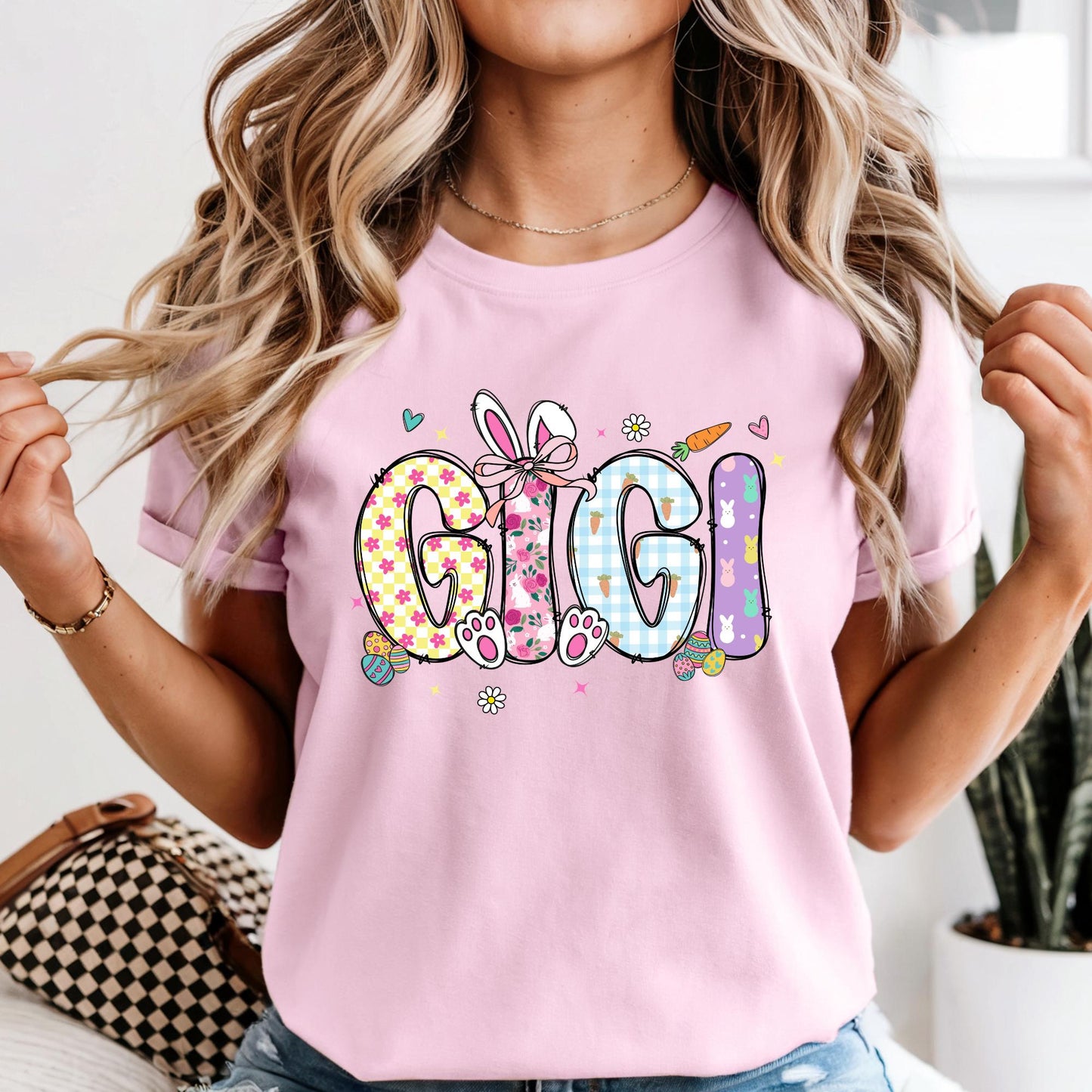 Comfort Colors® Family Easter Tee, Gigi Nana Mama Mimi Easter Shirt, Spring Holiday Shirt, Easter Bunny Gift