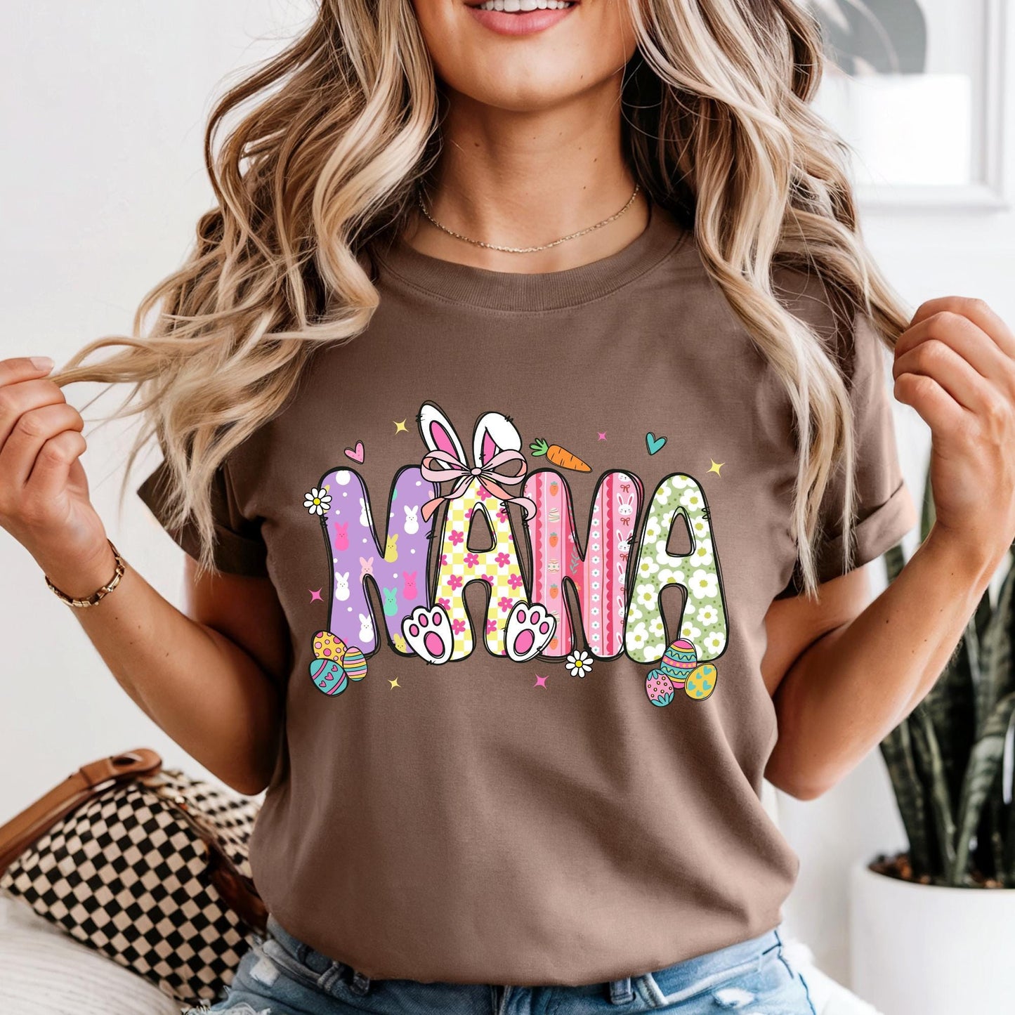 Comfort Colors® Family Easter Tee, Gigi Nana Mama Mimi Easter Shirt, Spring Holiday Shirt, Easter Bunny Gift