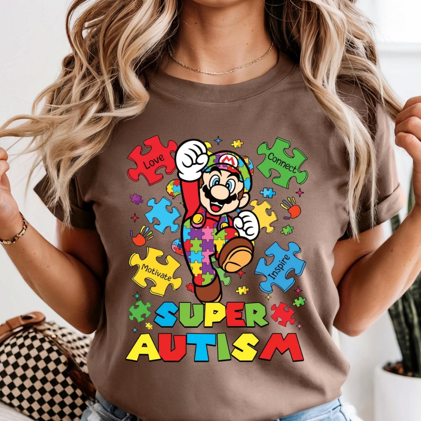Comfort Colors® Disney Mario Shirt, Autism Awareness Month Shirt, Autism Tee
