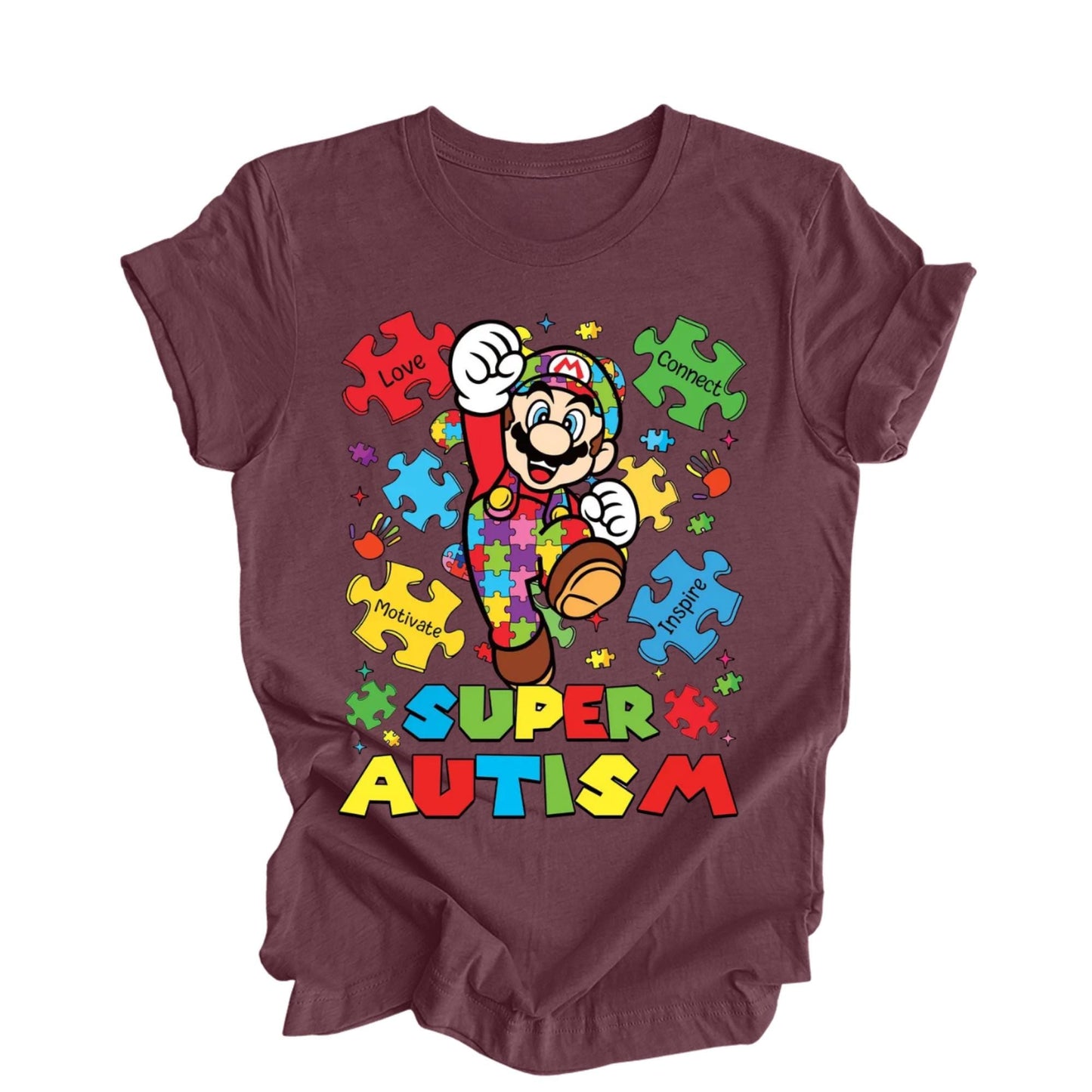 Disney Mario Autism Awareness Shirt – Inclusion & Support Graphic Tee