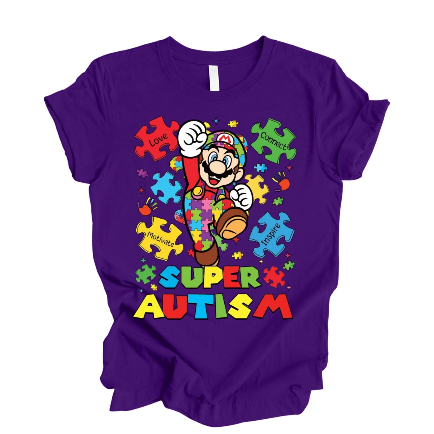 Disney Mario Autism Awareness Shirt – Inclusion & Support Graphic Tee