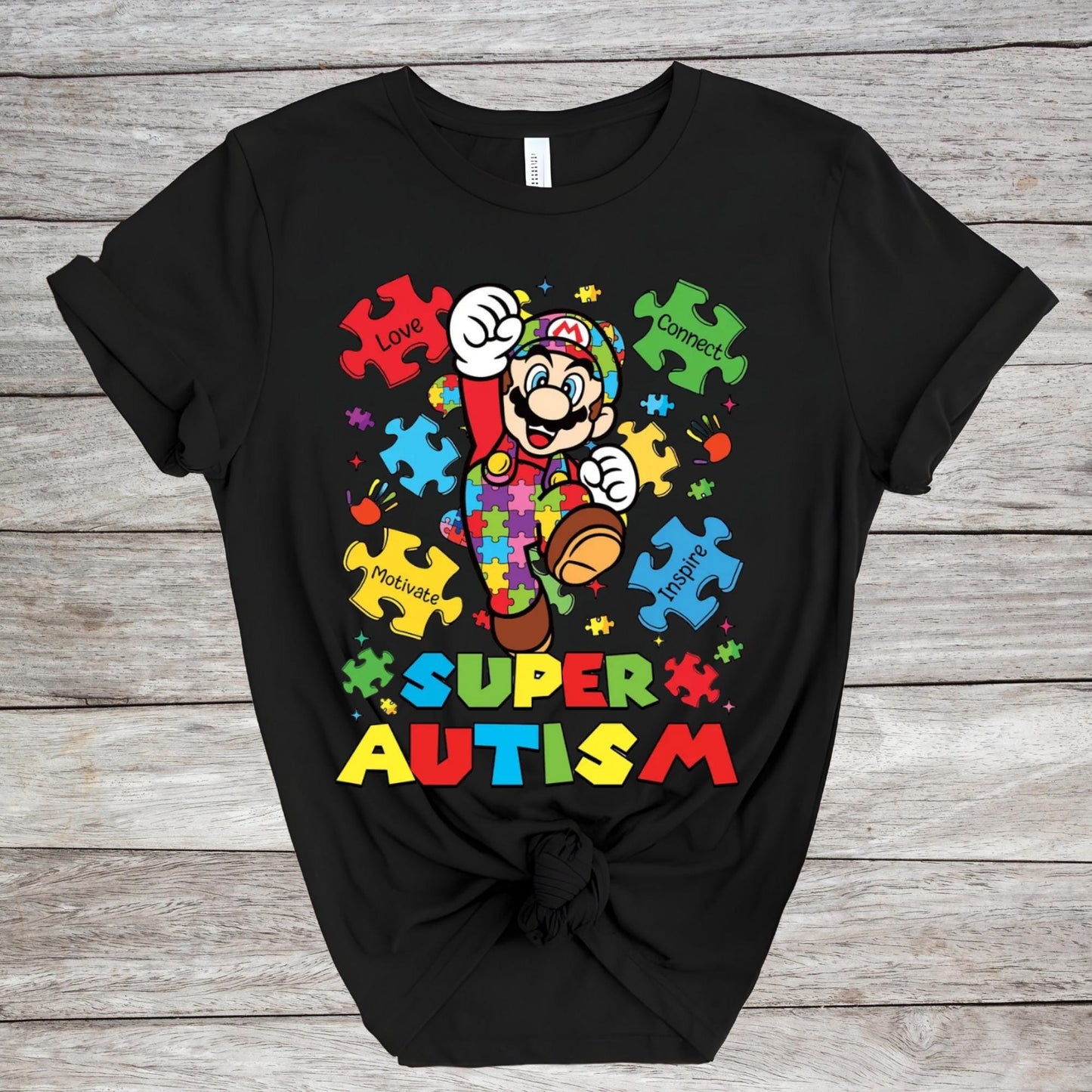 Disney Mario Autism Awareness Shirt – Inclusion & Support Graphic Tee