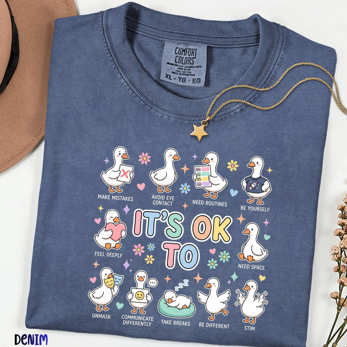 Autism Awareness Mama Goose Shirt, Comfort Colors® Neurodiversity Tee, Special Education Teacher Top, Thoughtful Mom & Baby Gift