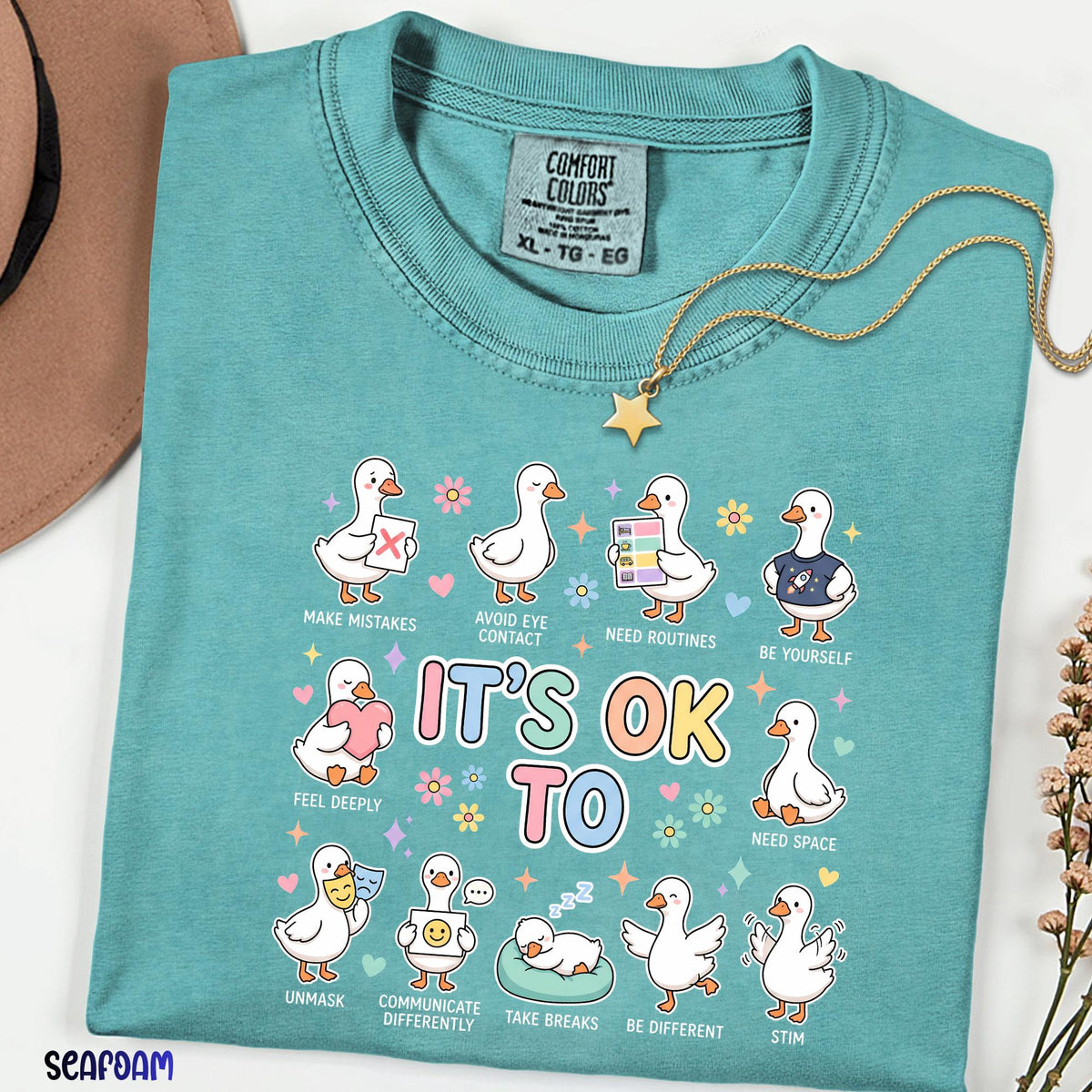 Autism Awareness Mama Goose Shirt, Comfort Colors® Neurodiversity Tee, Special Education Teacher Top, Thoughtful Mom & Baby Gift