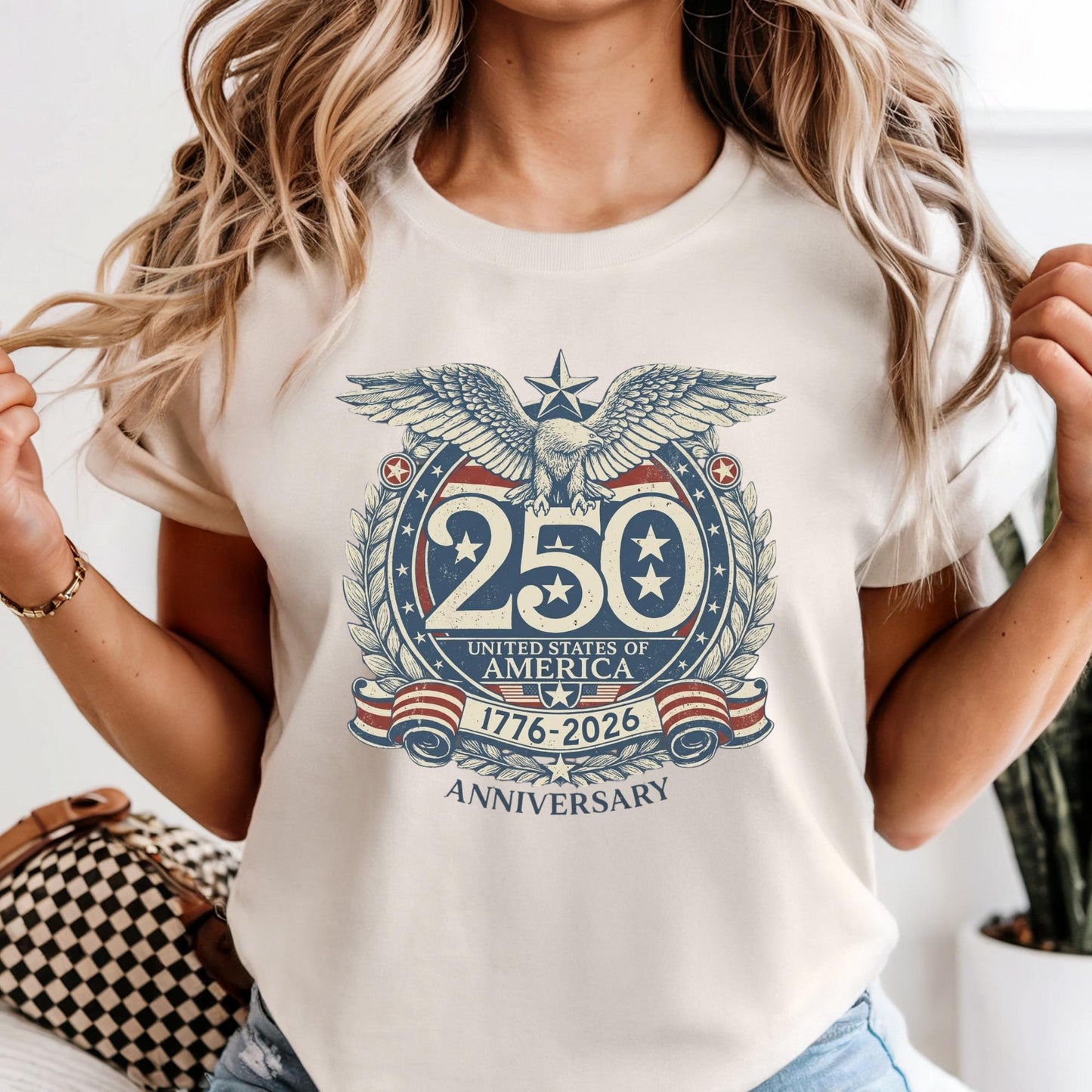 Comfort Colors® USA 250th Anniversary Shirt, Vintage Patriotic Independence Day Shirts, Retro America 1776-2026 T-Shirt, 4th of July Gift