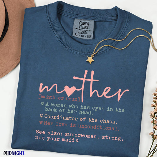 Comfort Colors® Mother Definition Shirt, Funny Mom Noun Tee, Mother’s Day Gift for Mom, Mama Life Shirt, Cute Mom Life Graphic Tee