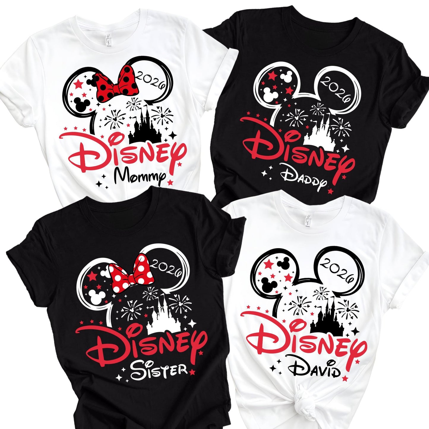 Disney Family Vacation 2026 Shirt Custom Family Trip Shirts 2026 Matching Disneyland & Disneyworld Family Tee