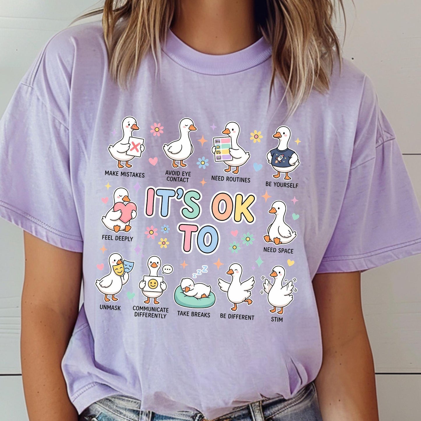 Comfort Colors® It's Okay to Silly Goose Shirt, Gift for Autism Teacher Shirt, Inclusion Shirts, Sped Team Silly Goose Tee