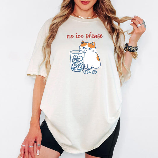 Comfort Colors® No ICE Cat Shirt, Pro Immigration Graphic Tee, Social Justice Feminist Protest Top, Unisex Statement Shirt