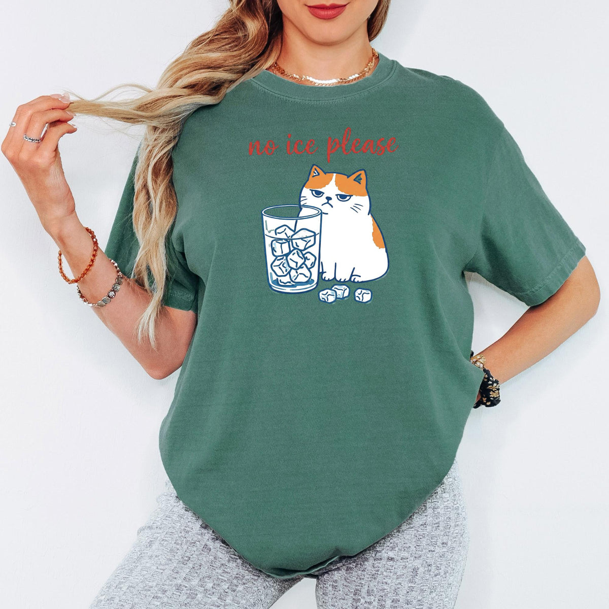 Comfort Colors® No ICE Cat Shirt, Pro Immigration Graphic Tee, Social Justice Feminist Protest Top, Unisex Statement Shirt