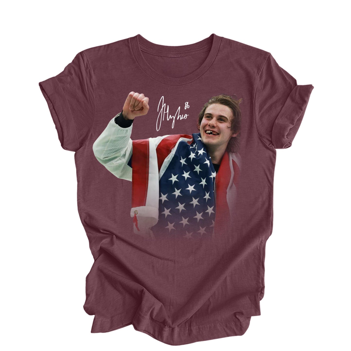 USA Hockey Shirt Jack Hughes Fan Shirts Patriotic Tee American Hockey Pride Gift