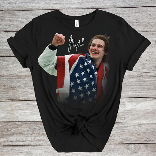 USA Hockey Shirt Jack Hughes Fan Shirts Patriotic Tee American Hockey Pride Gift
