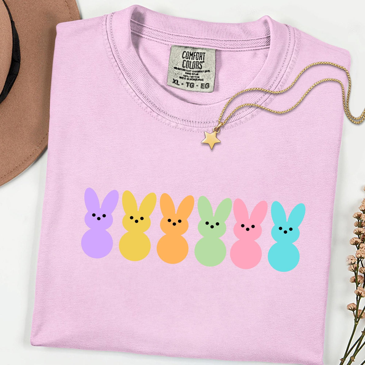 Comfort Colors® Easter Bunny Peeps Shirt, Cute Happy Easter Shirt for Women, Funny Bunny Graphic Tee, Mama Easter Shirt, Easter Teacher Gift