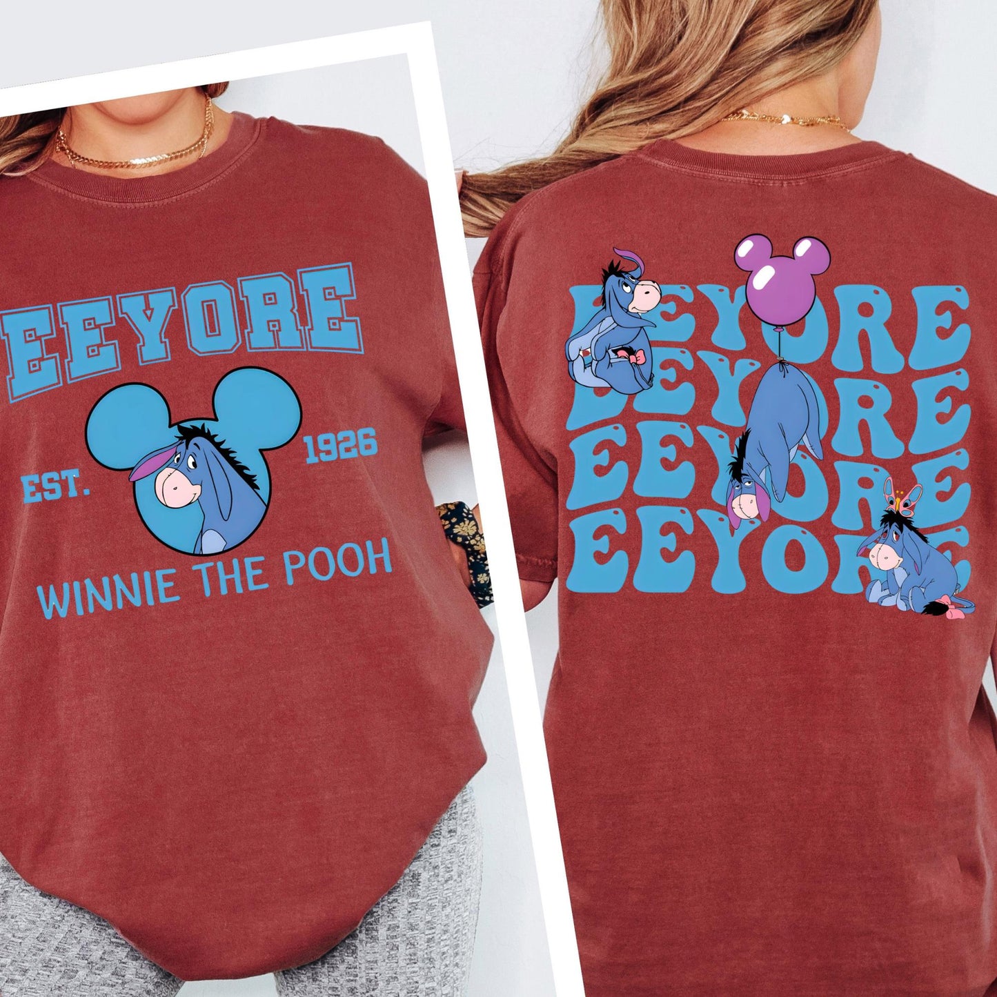 Comfort Colors® Retro Winnie The Pooh Shirt, Custom Disney Pooh Front Back Matching Shirt, Disneyland Trip 2026 Shirt