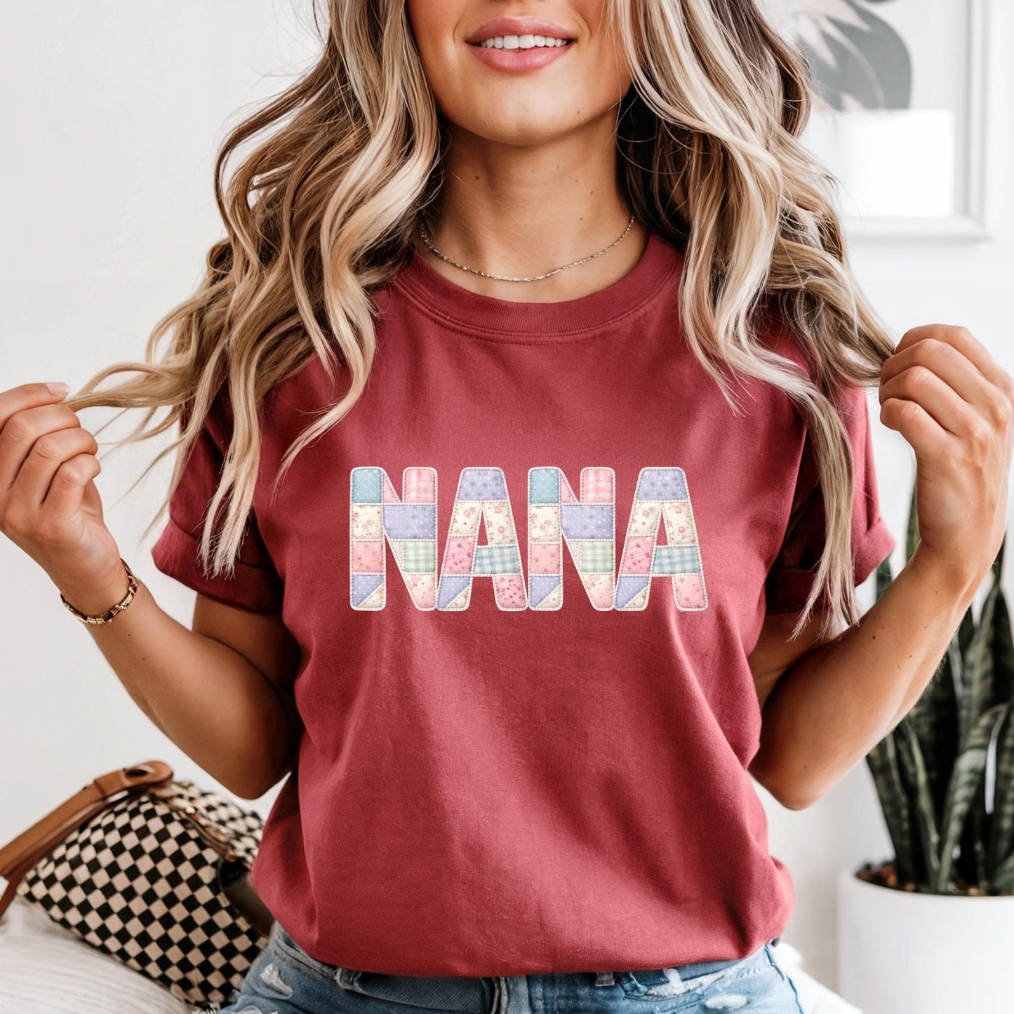 Custom Comfort Colors® Patchwork Look Mama Gigi Shirt Mothers Day Gift