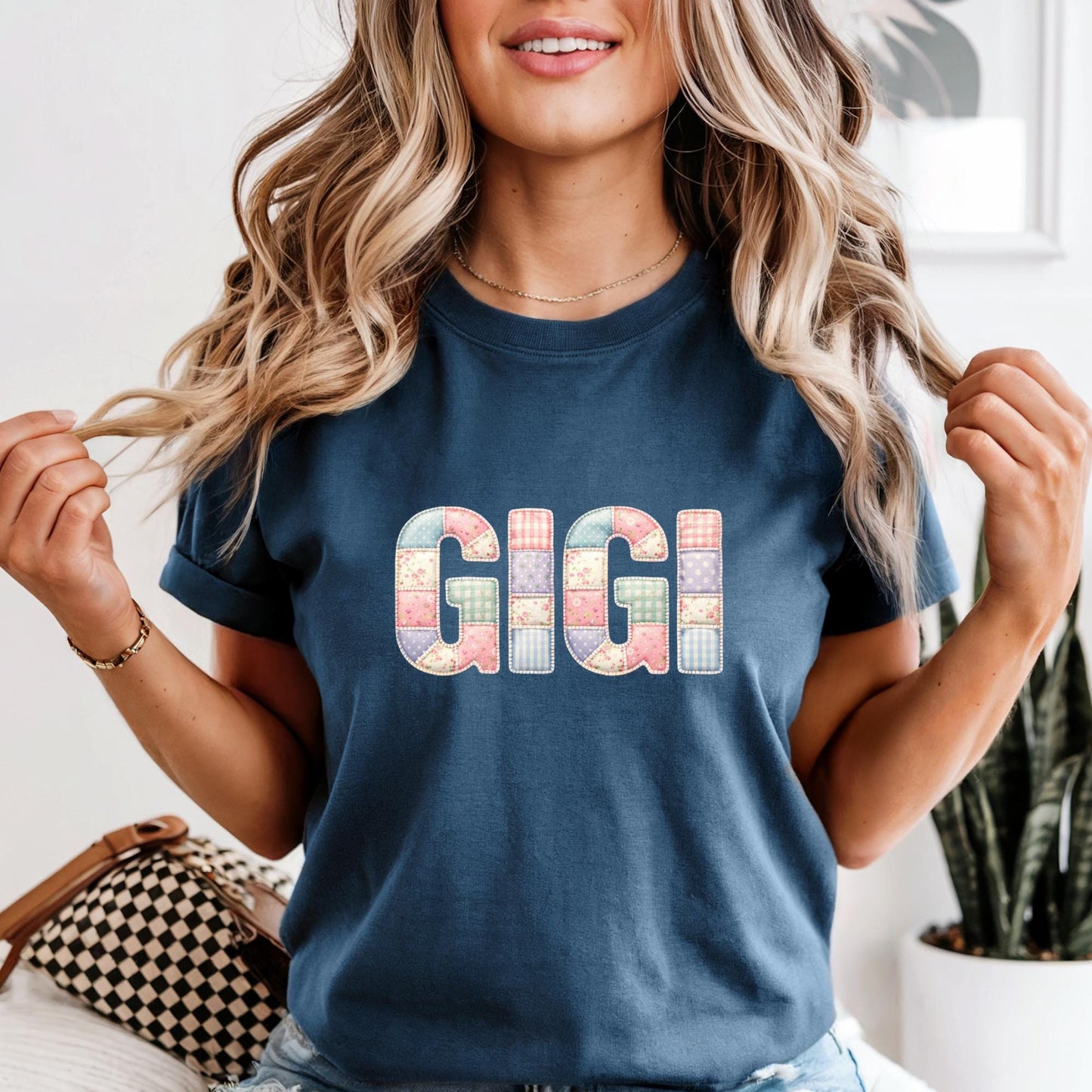 Custom Comfort Colors® Patchwork Look Mama Gigi Shirt Mothers Day Gift