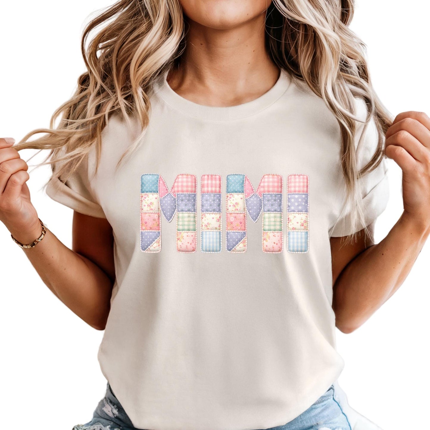 Custom Comfort Colors® Patchwork Look Mama Gigi Shirt Mothers Day Gift