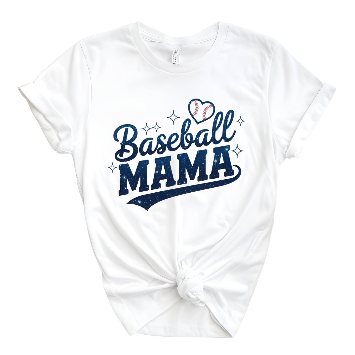 Baseball Mama Shirt, Glitter Look Mom Shirt, Baseball Tee Shirt