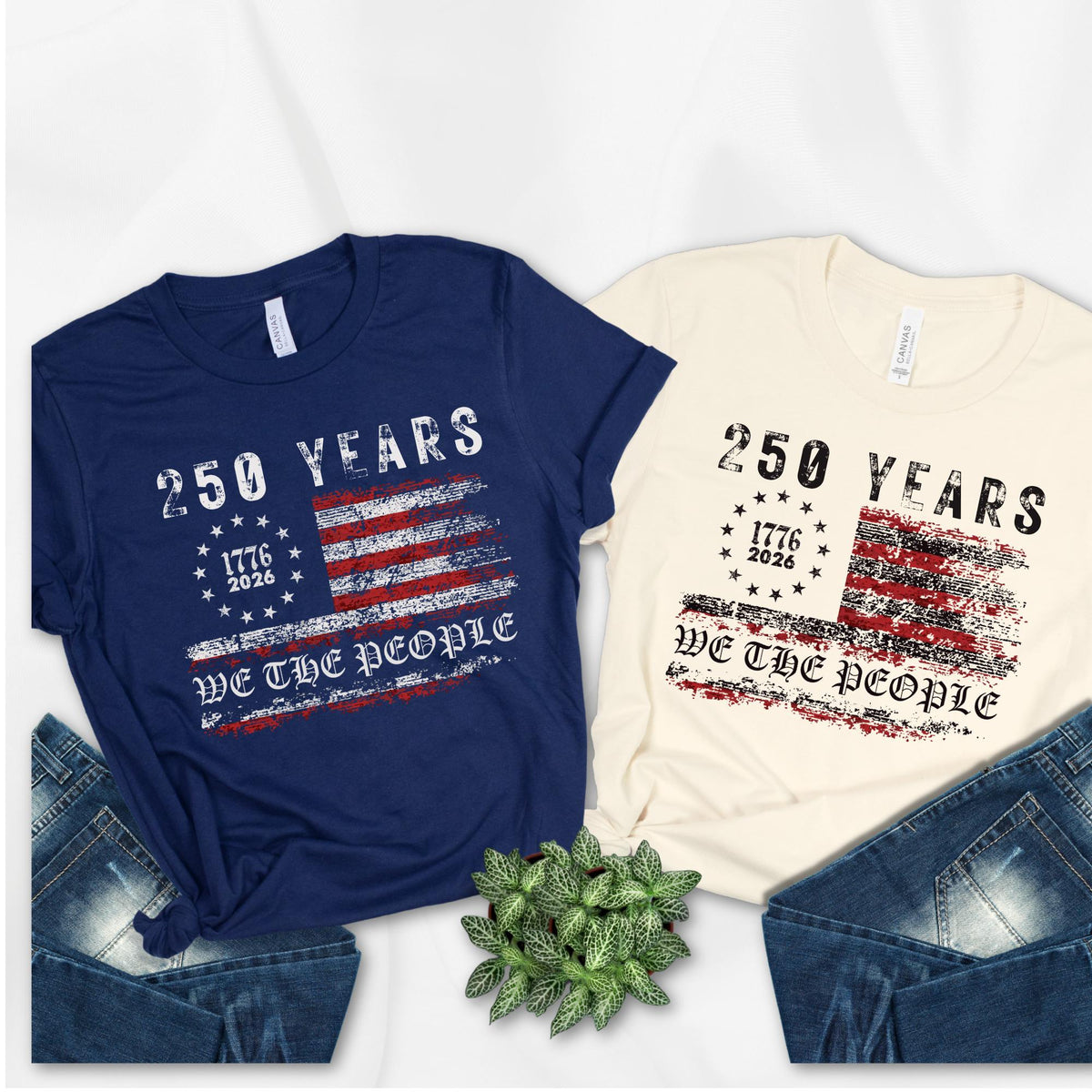 USA 250 Years of Freedom Patriotic Flag T-Shirt