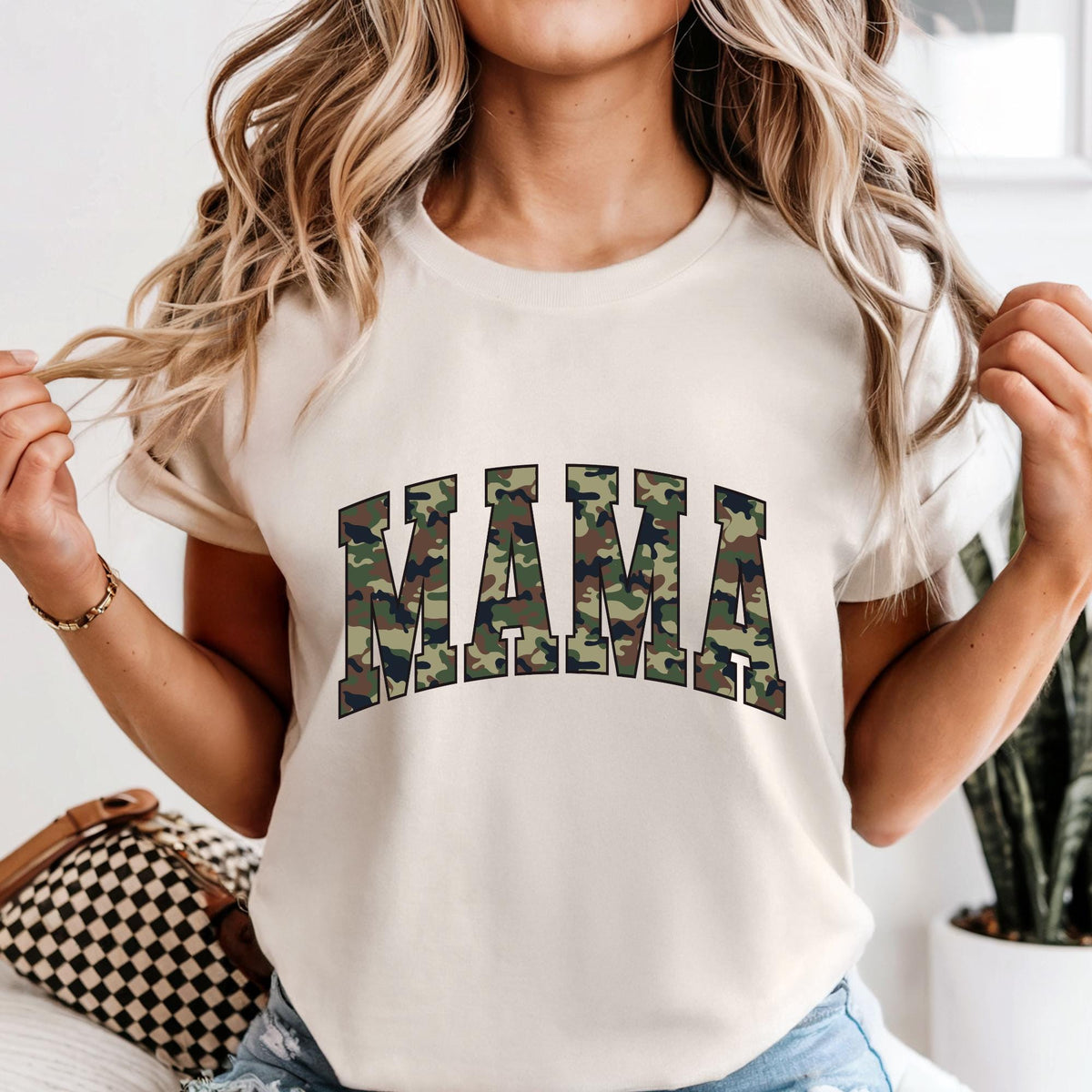 Camo Mama Varsity Mother’s Day Comfort Colors® T-Shirt