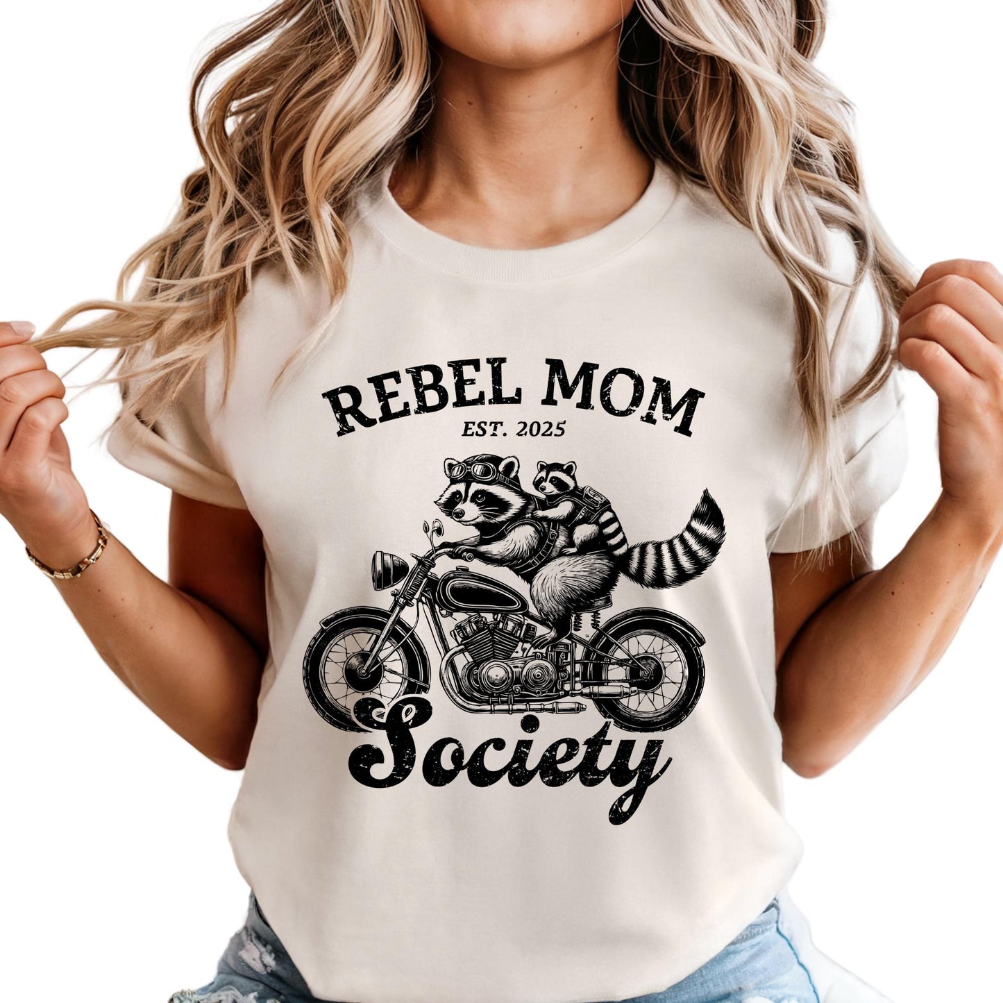 Custom Rebel Mom Society Shirt Comfort Colors® Mama Mini Raccoon Shirts Mothers Day Gift For Mama
