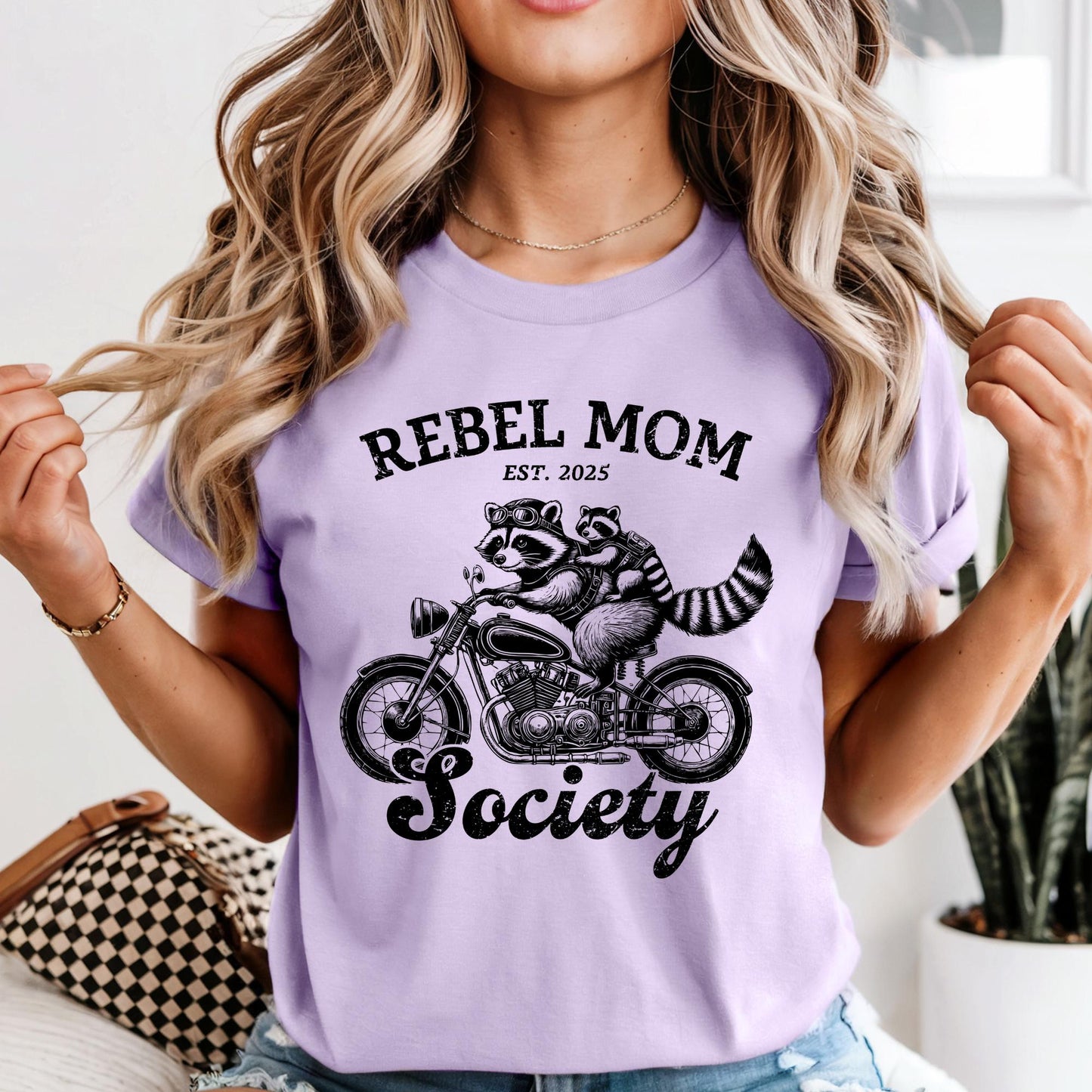Custom Rebel Mom Society Shirt Comfort Colors® Mama Mini Raccoon Shirts Mothers Day Gift For Mama