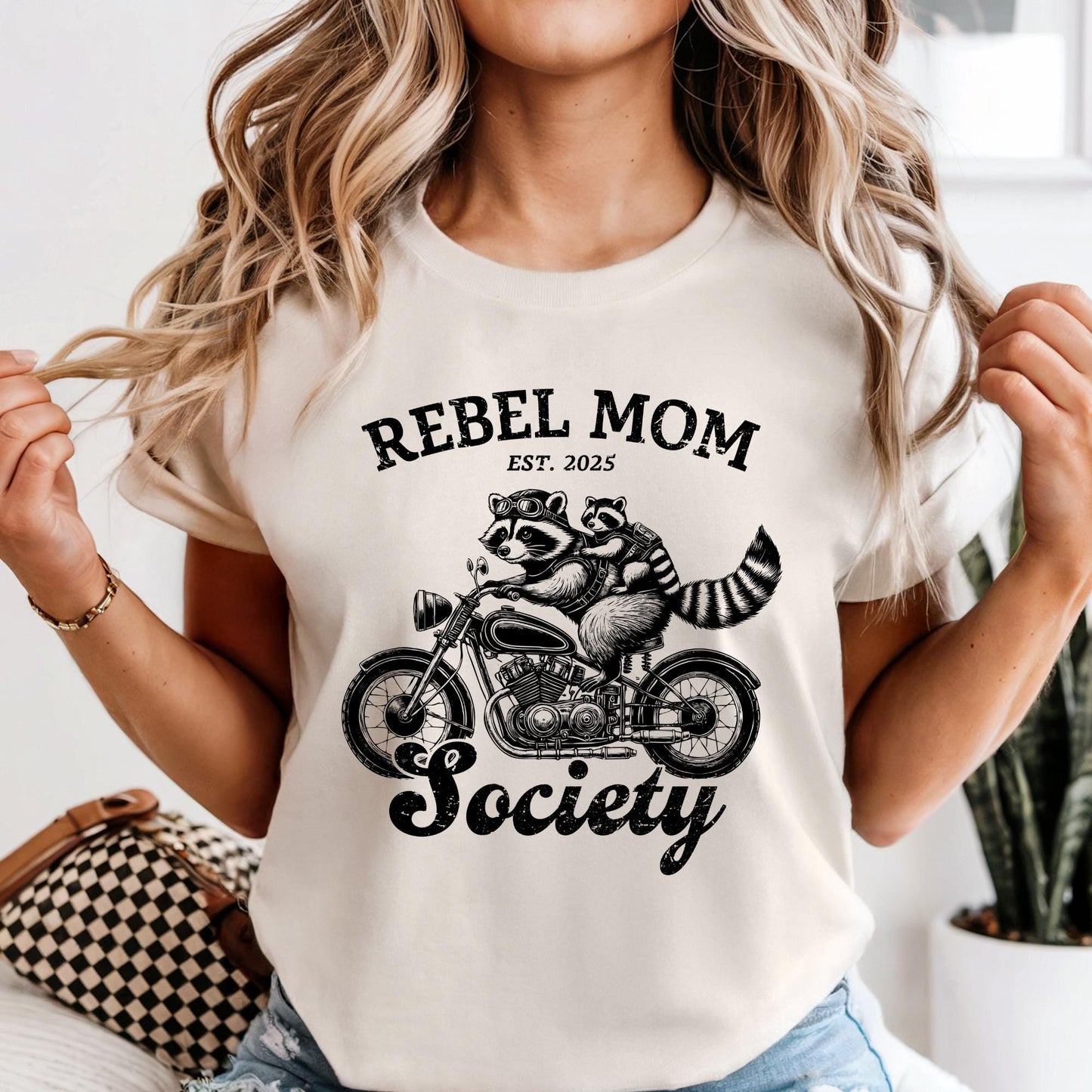 Custom Rebel Mom Society Shirt Comfort Colors® Mama Mini Raccoon Shirts Mothers Day Gift For Mama