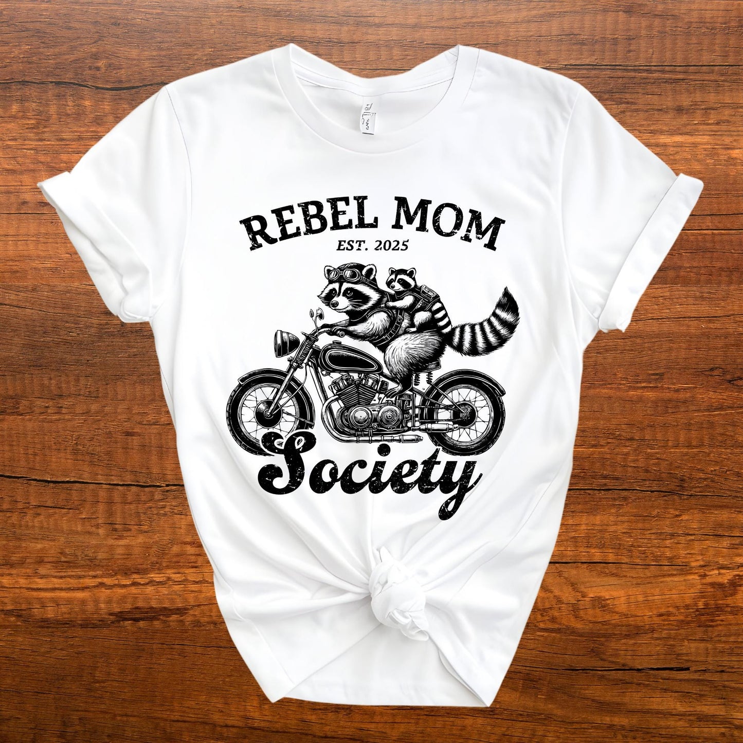 Custom Rebel Mom Society Shirt, Mama Mini Raccoon Shirts Mothers Day Gift For Mama