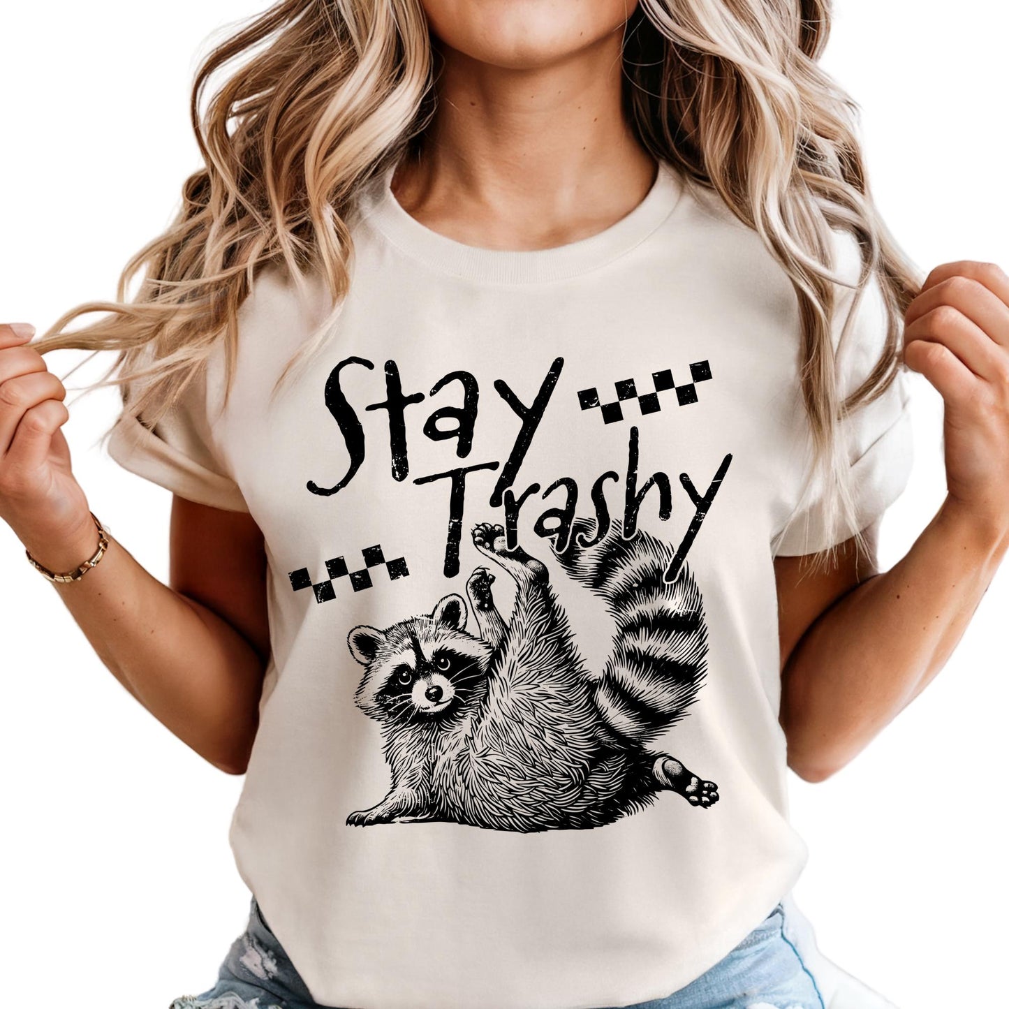 Stay Trashy Raccoon Shirt Comfort Colors® Funny Meme Raccoon Tshirt Mom Life Shirts