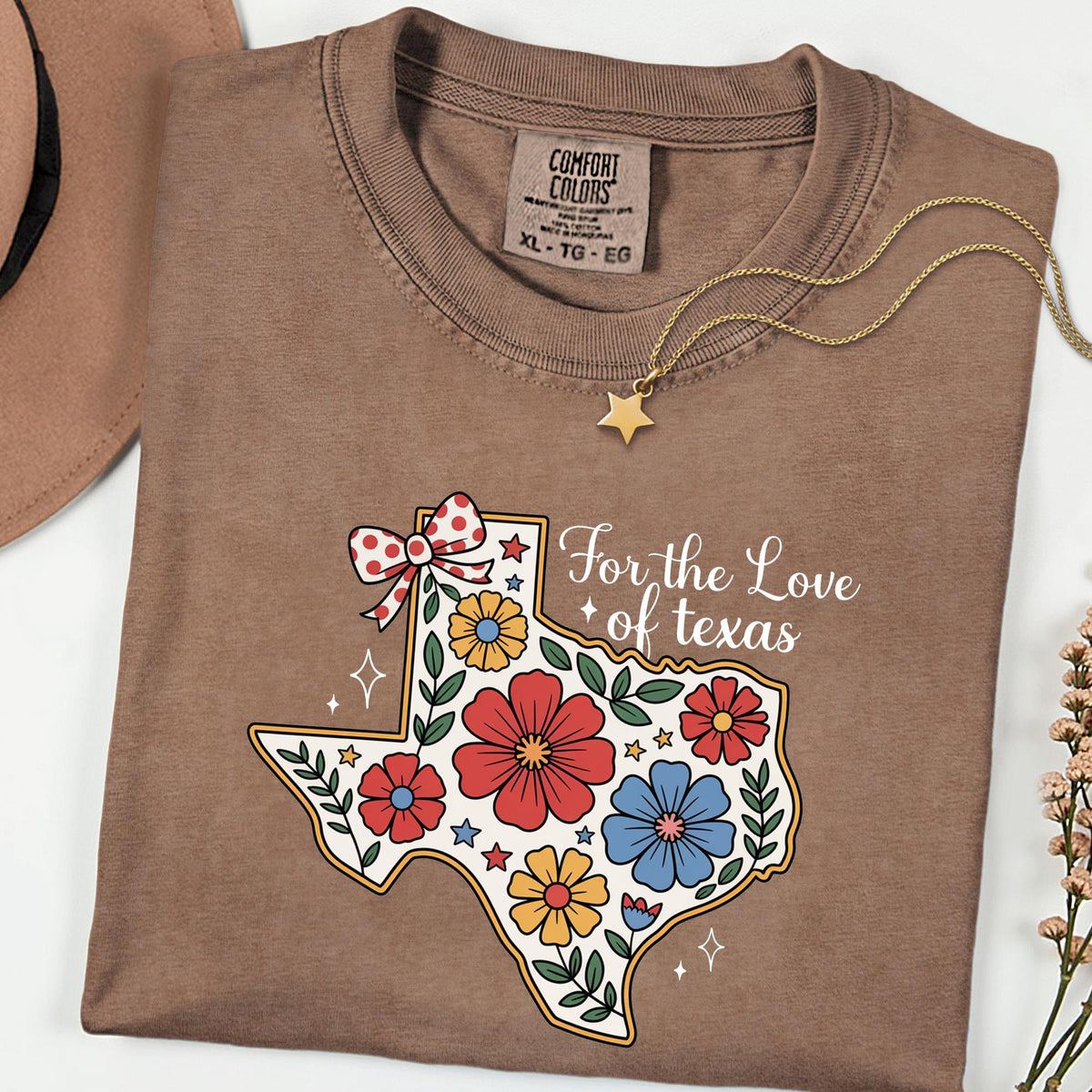 Texas Floral Map Shirt, Vintage Western State Pride Tee,Comfort Colors® Cowgirl Country Graphic Top, Texas Lover Gift