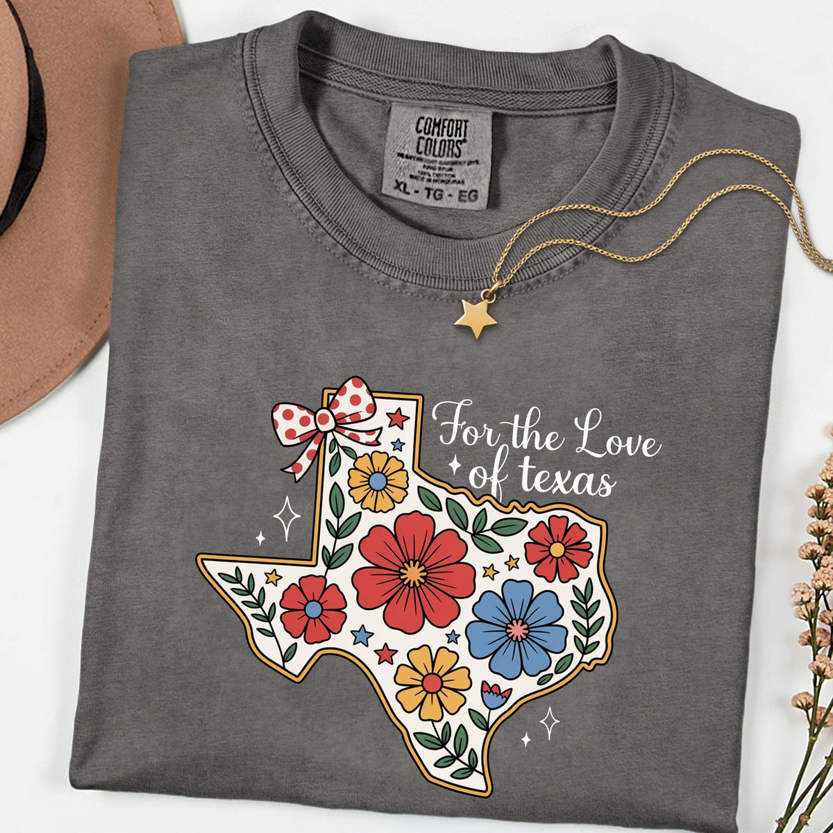 Texas Floral Map Shirt, Vintage Western State Pride Tee,Comfort Colors® Cowgirl Country Graphic Top, Texas Lover Gift