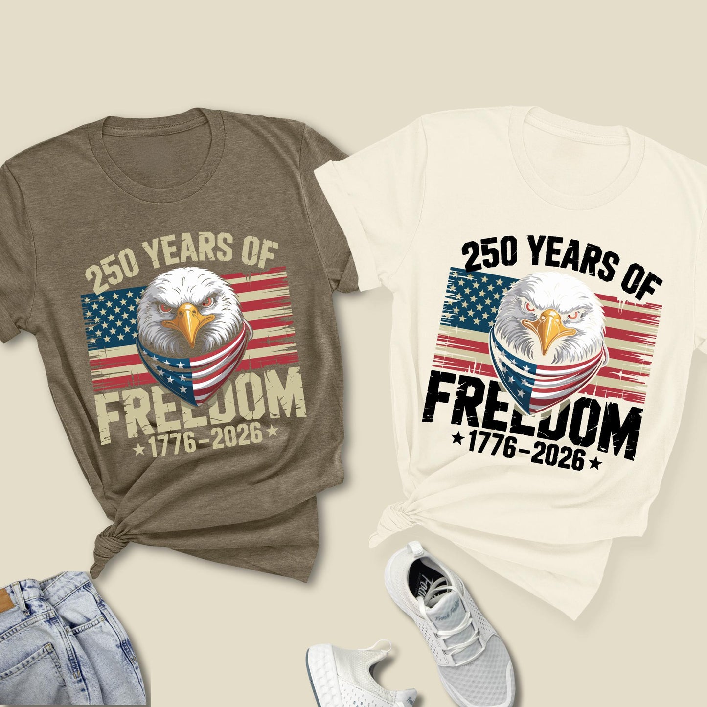 250 Years of America Shirt, America 250th Anniversary Shirt 1776-2026, Patriotic Eagle American Flag Shirt, Semiquincentennial Gift