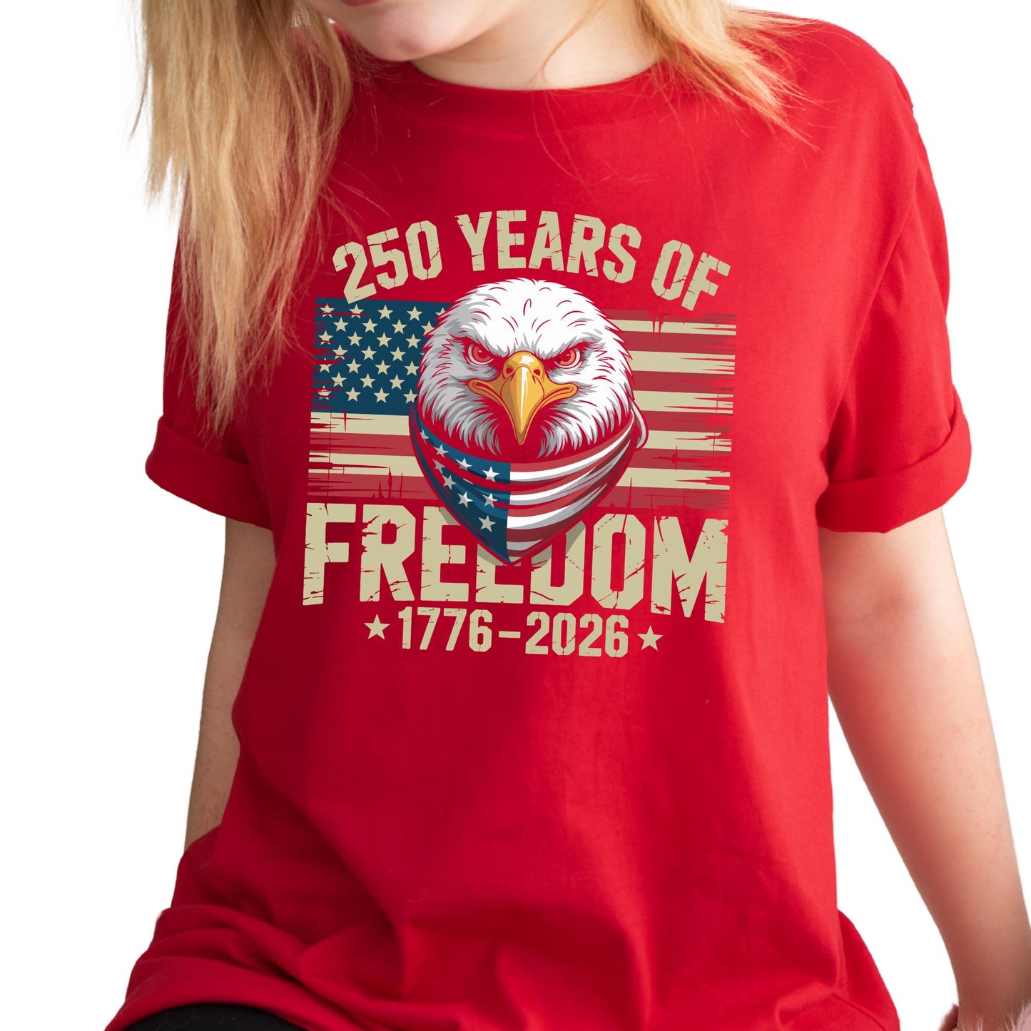 250 Years of America Shirt, America 250th Anniversary Shirt 1776-2026, Patriotic Eagle American Flag Shirt, Semiquincentennial Gift