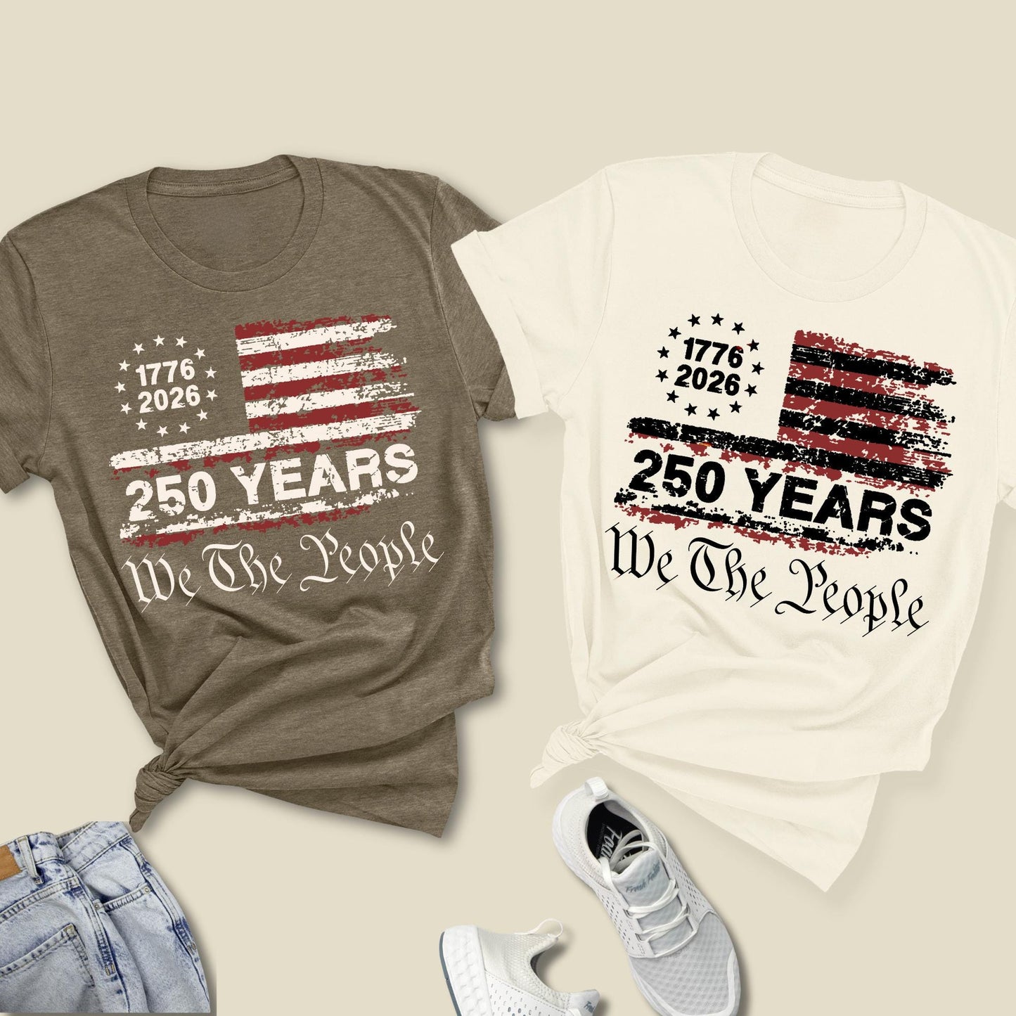 America 250 Shirt 1776–2026 – USA 250th Anniversary Patriotic American Flag T-Shirt, We The People 4th of July Independence Day Tee