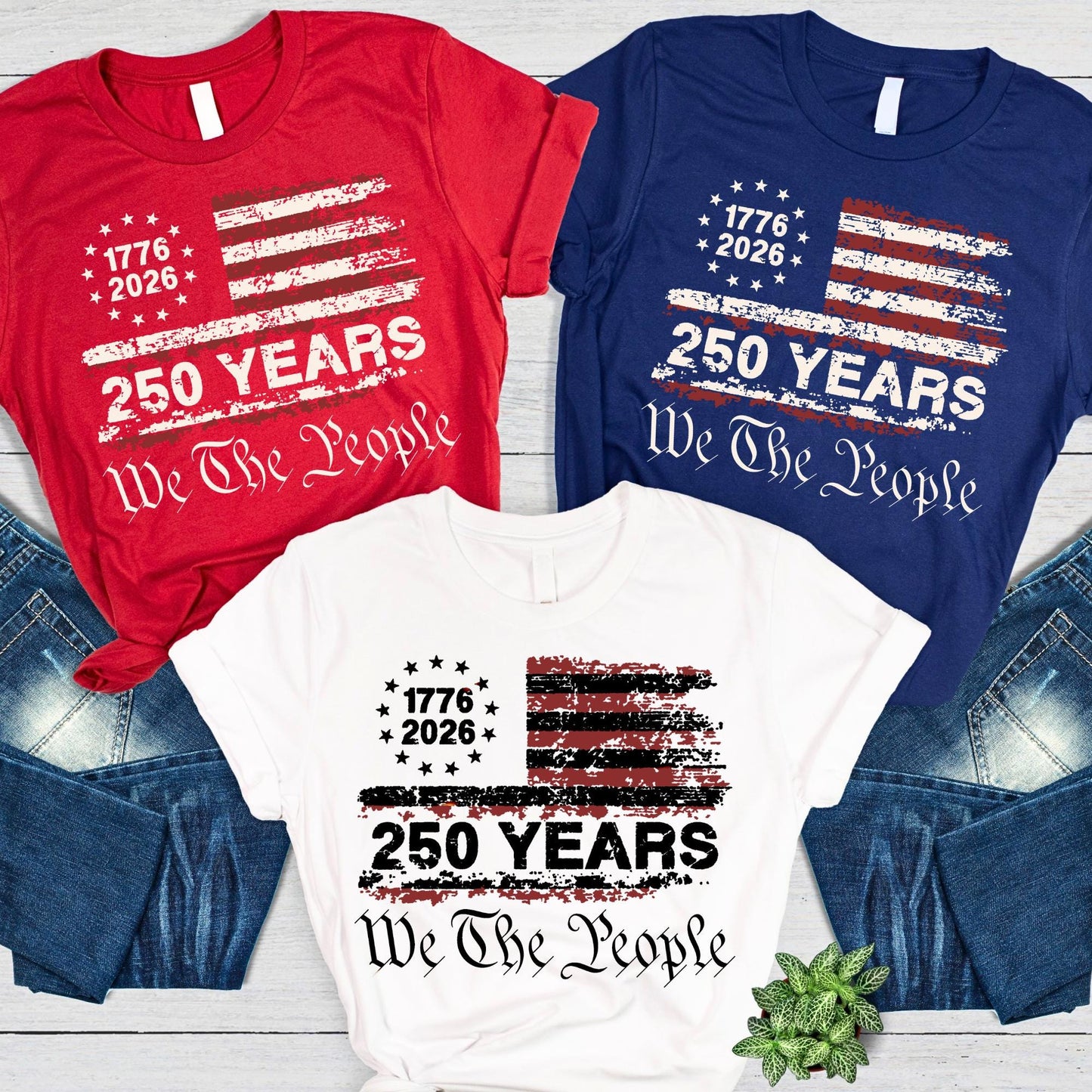 America 250 Shirt 1776–2026 – USA 250th Anniversary Patriotic American Flag T-Shirt, We The People 4th of July Independence Day Tee