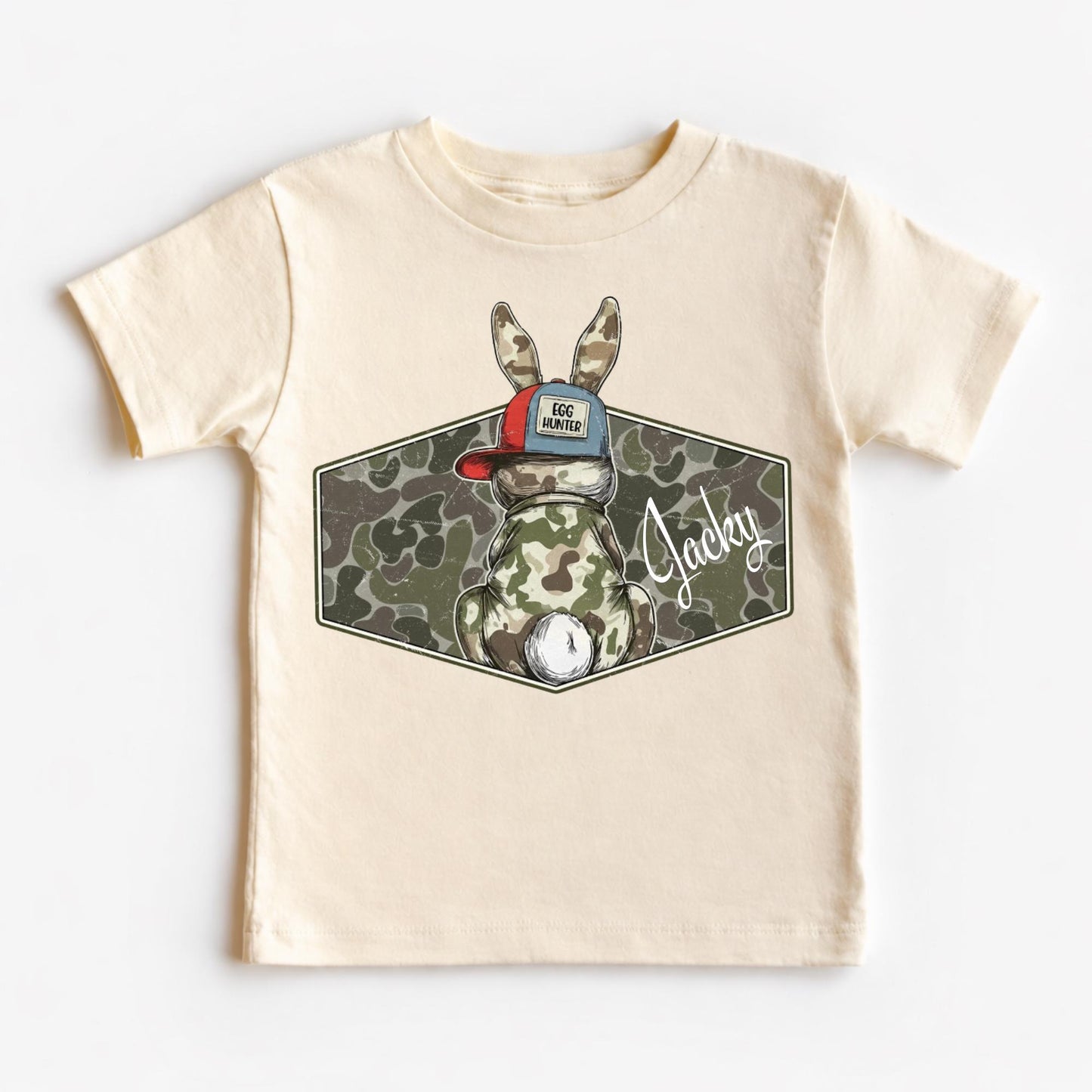 Custom Camo Easter Kids Shirt - Easter Day Toddler Tee - Matching Sibling Cousin Egg Hunting Youth & Toddler Tees