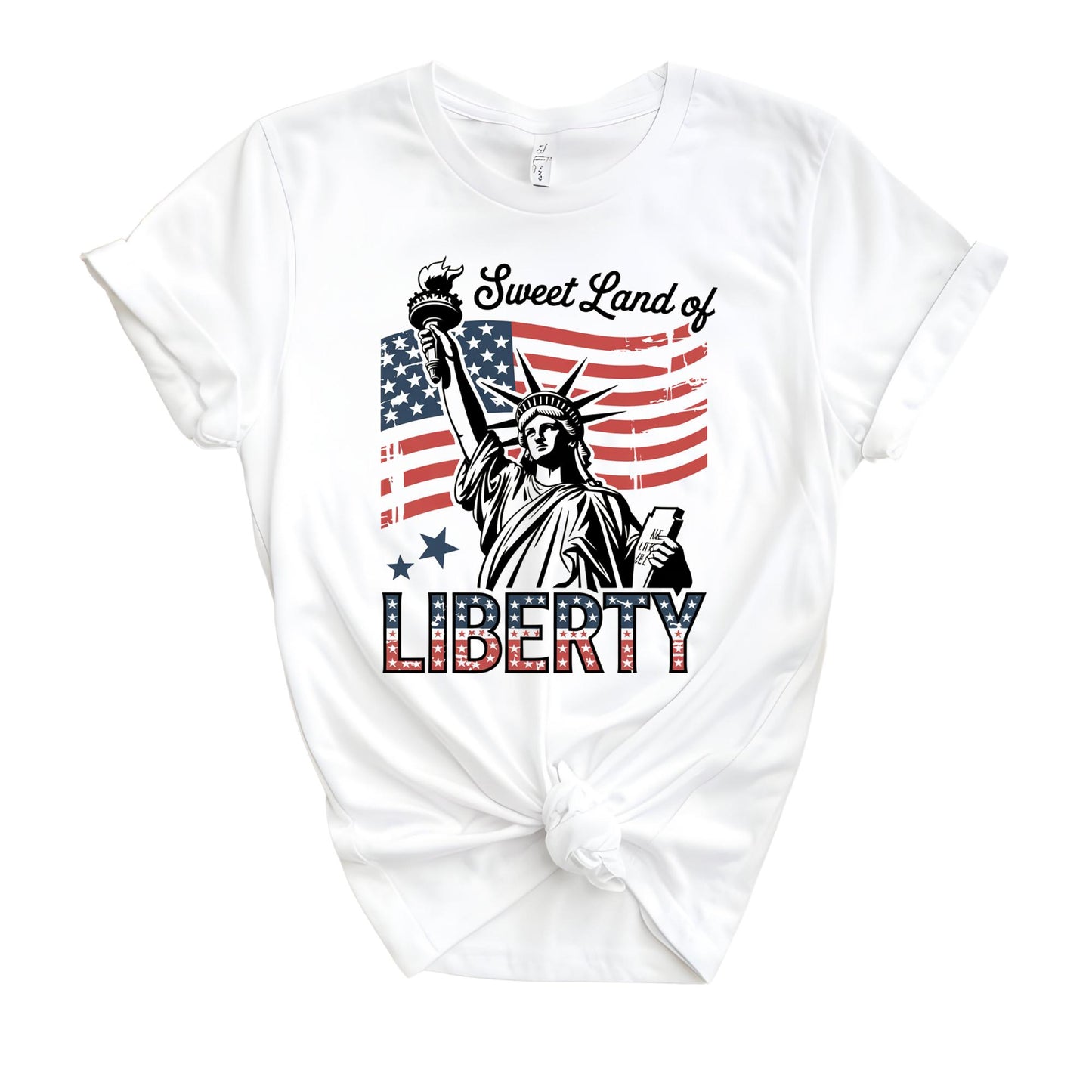 Sweet Land of Liberty Shirt, Statue of Liberty 4th of July Tee, Vintage Patriotic Shirt, Independence Day T-Shirt, Freedom Tee