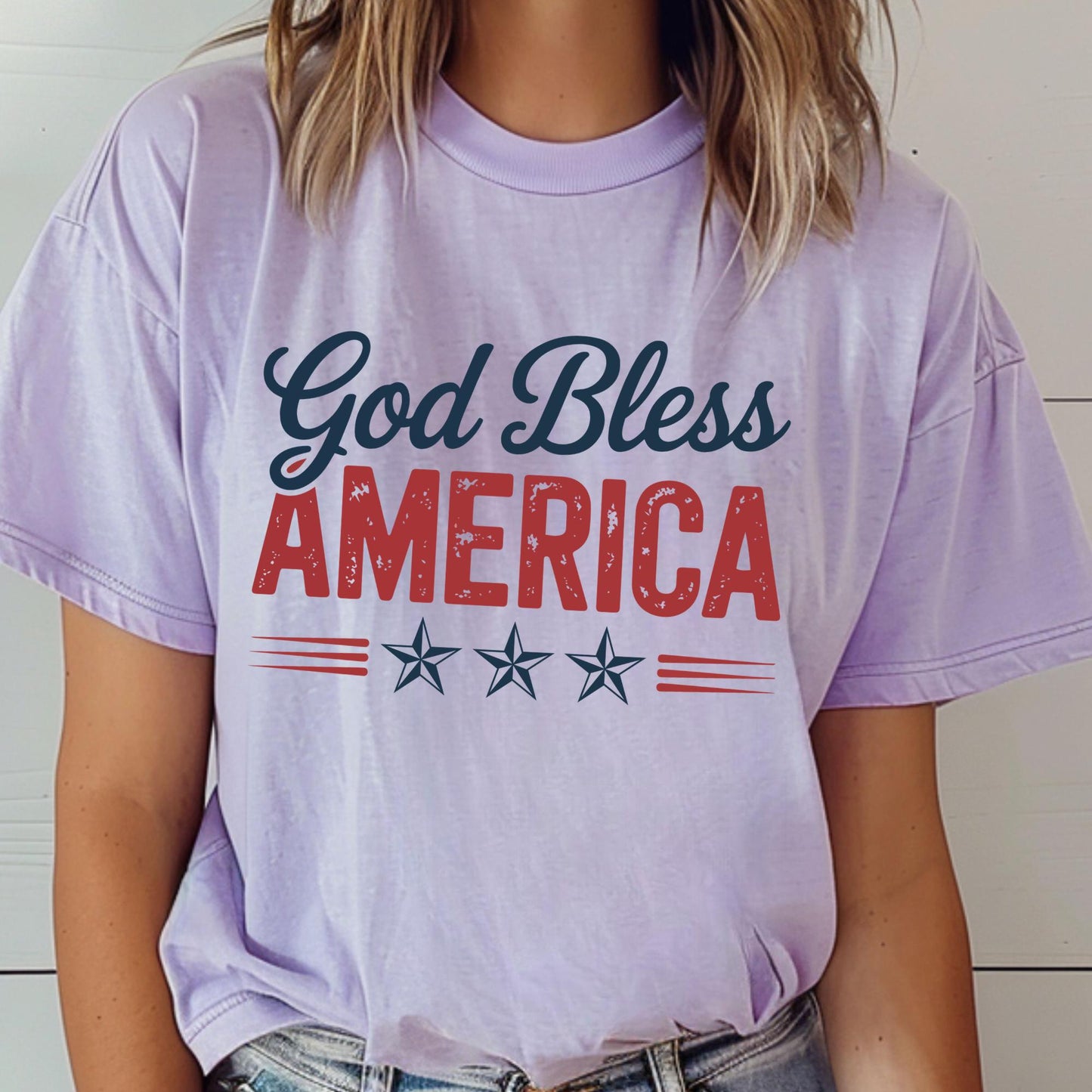God Bless America Shirt Comfort Colors® Christian 4th of July Shirt, 4th of July Tshirt, Fourth of July Shirt