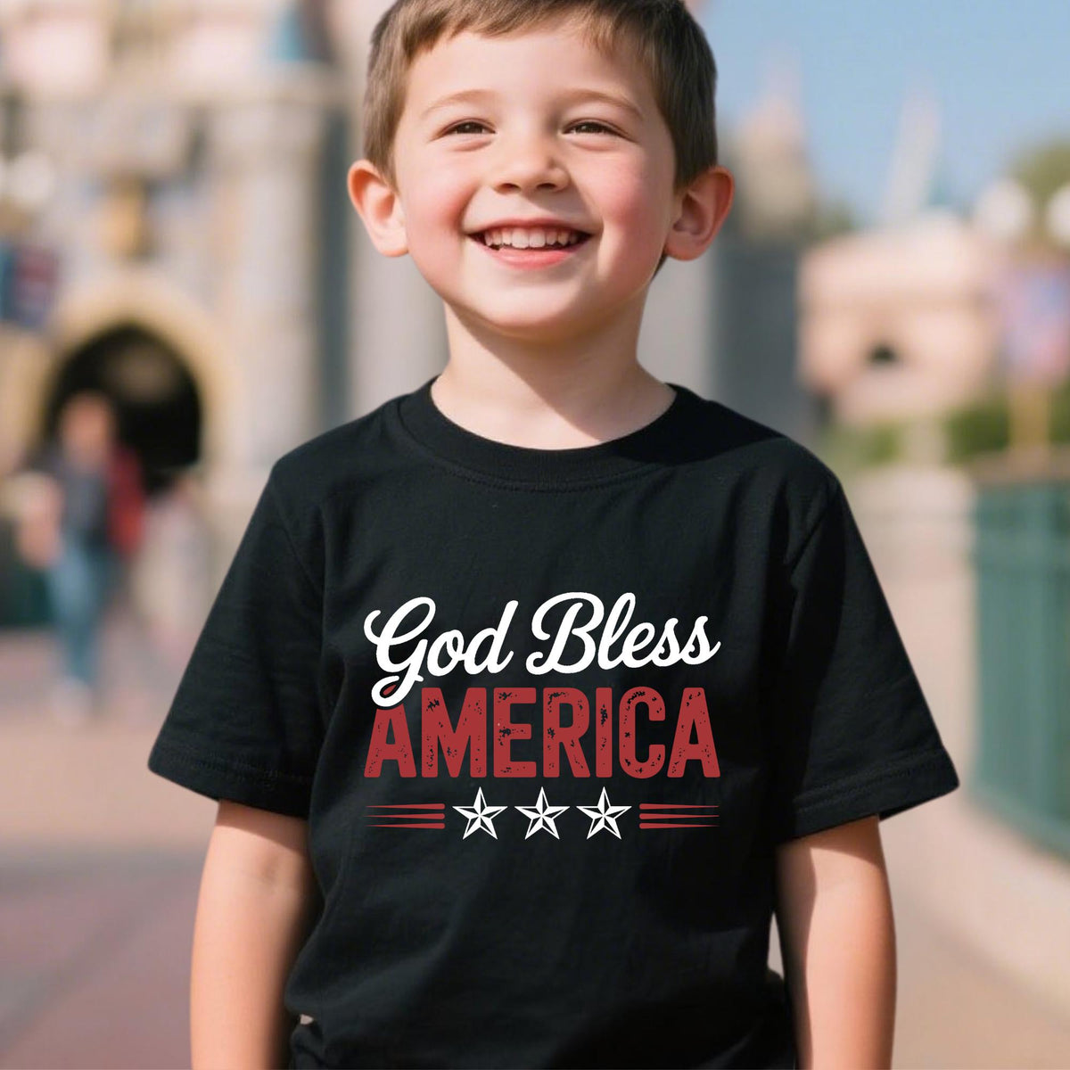God Bless America Christian 4th of July T-Shirt