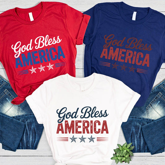 God Bless America Shirt, Christian 4th of July Shirt, 4th of July Tshirt, Fourth of July Shirt