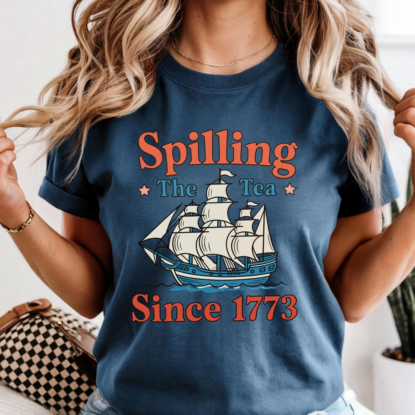 Spilling The Tea Since 1773 Shirt Comfort Colors® 4th of July Party TShirt, Spilling the Tea, Usa Patriotic Tee