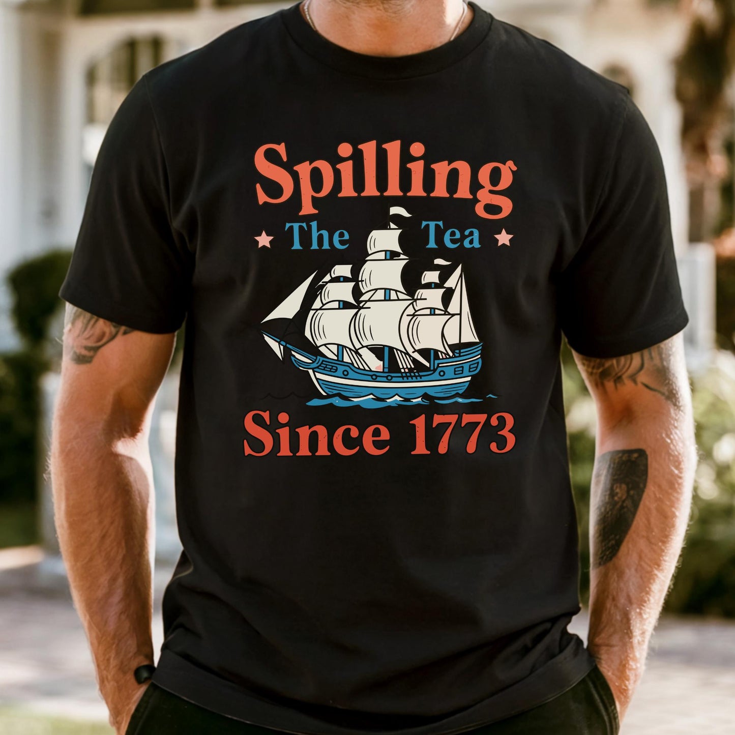 Spilling The Tea Since 1773 Shirt Comfort Colors® 4th of July Party TShirt, Spilling the Tea, Usa Patriotic Tee