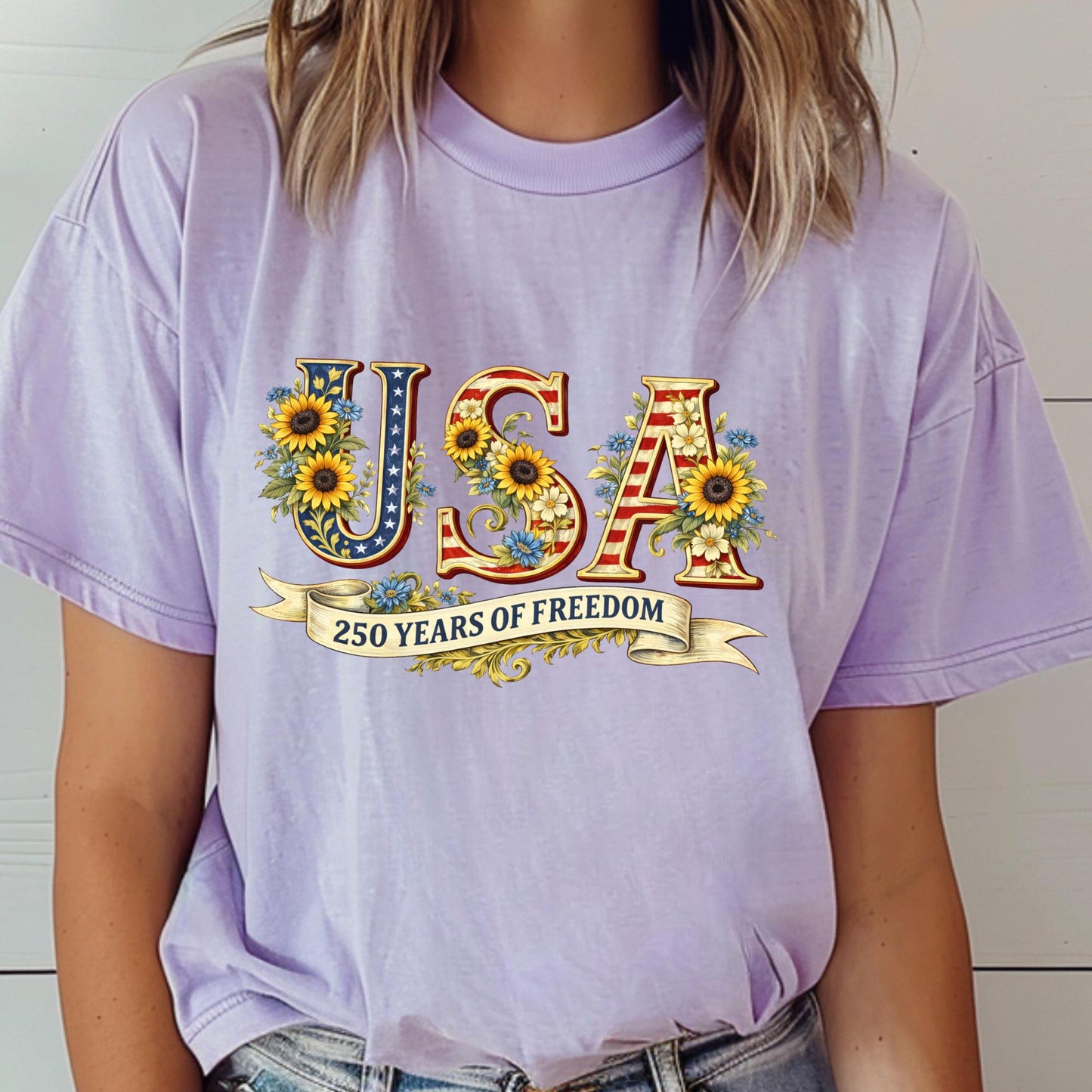 Retro Usa 250 Shirt Comfort Colors® Independence Day Shirt, Celebrate 250th Anniversary Shirt Usa Flag Tee 4th of July Shirt