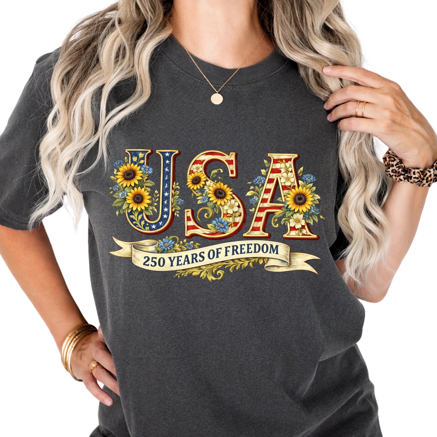 Retro Usa 250 Shirt Comfort Colors® Independence Day Shirt, Celebrate 250th Anniversary Shirt Usa Flag Tee 4th of July Shirt