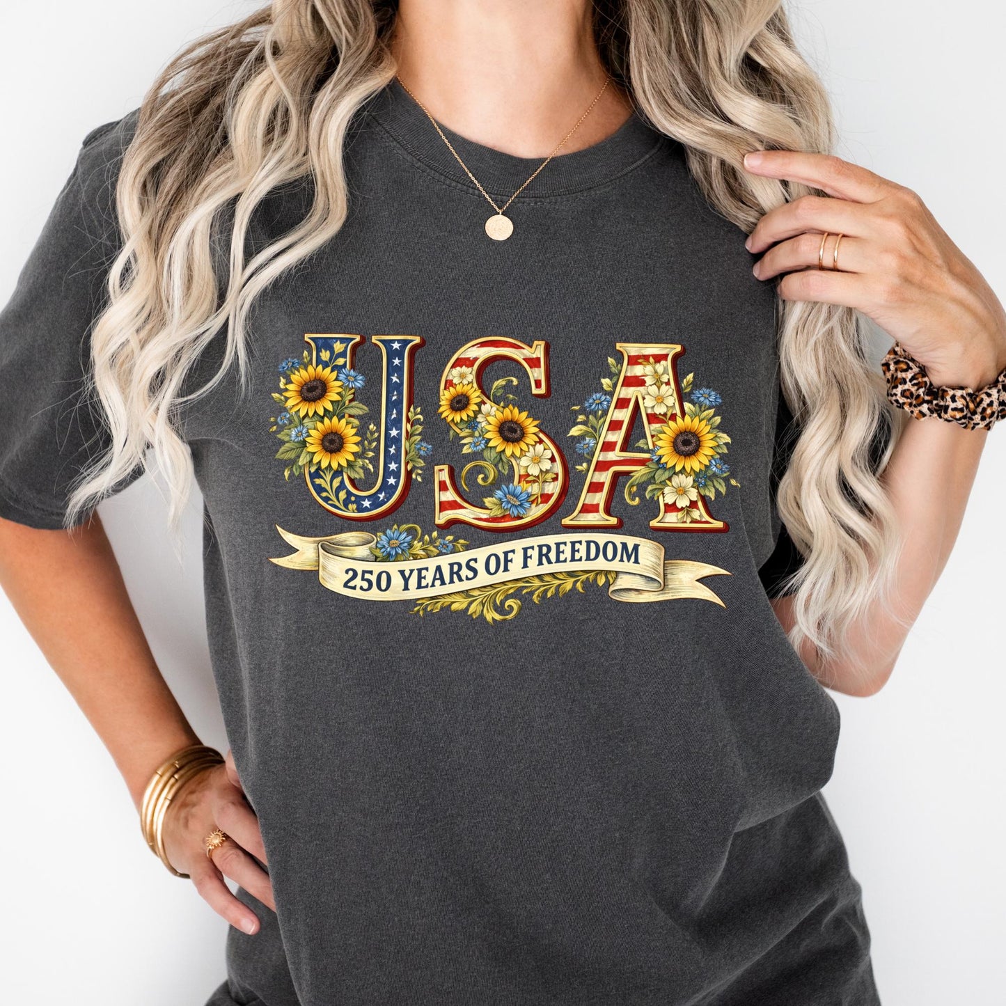Retro Usa 250 Shirt Comfort Colors® Independence Day Shirt, Celebrate 250th Anniversary Shirt Usa Flag Tee 4th of July Shirt